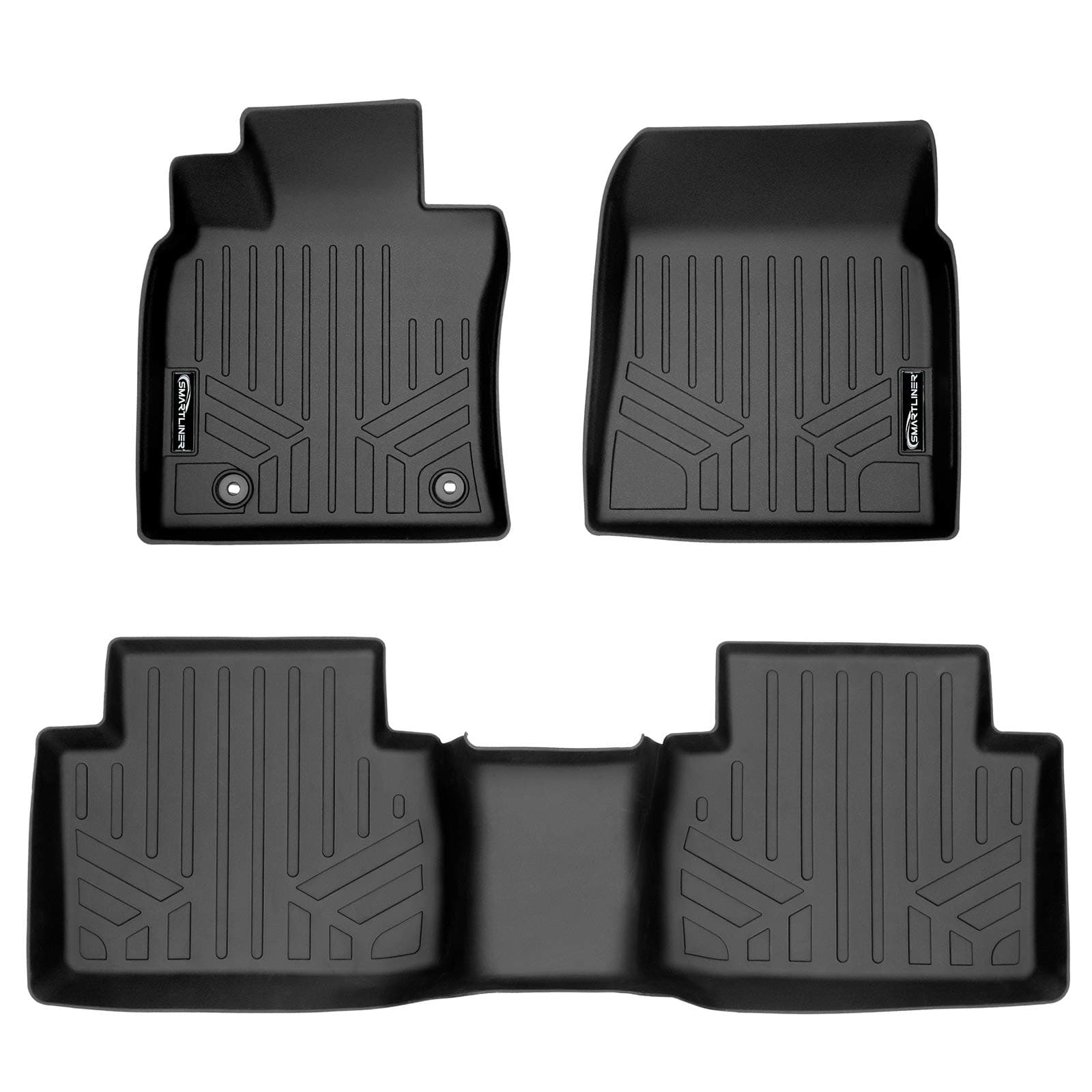 SMARTLINERCustom Fit Floor Liners - 1st & 2nd Row Liner Set - All Weather Floor Liners - Fits 2018-2024 Toyota Camry
