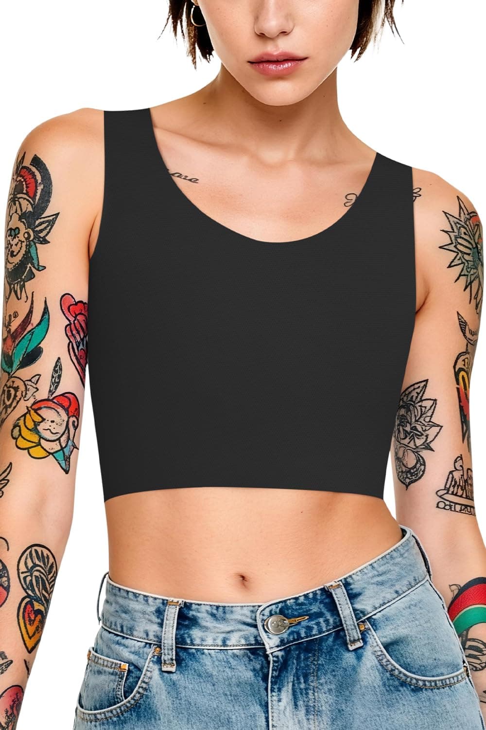 Transgender FTM Breathable Seamless Half Chest Binder