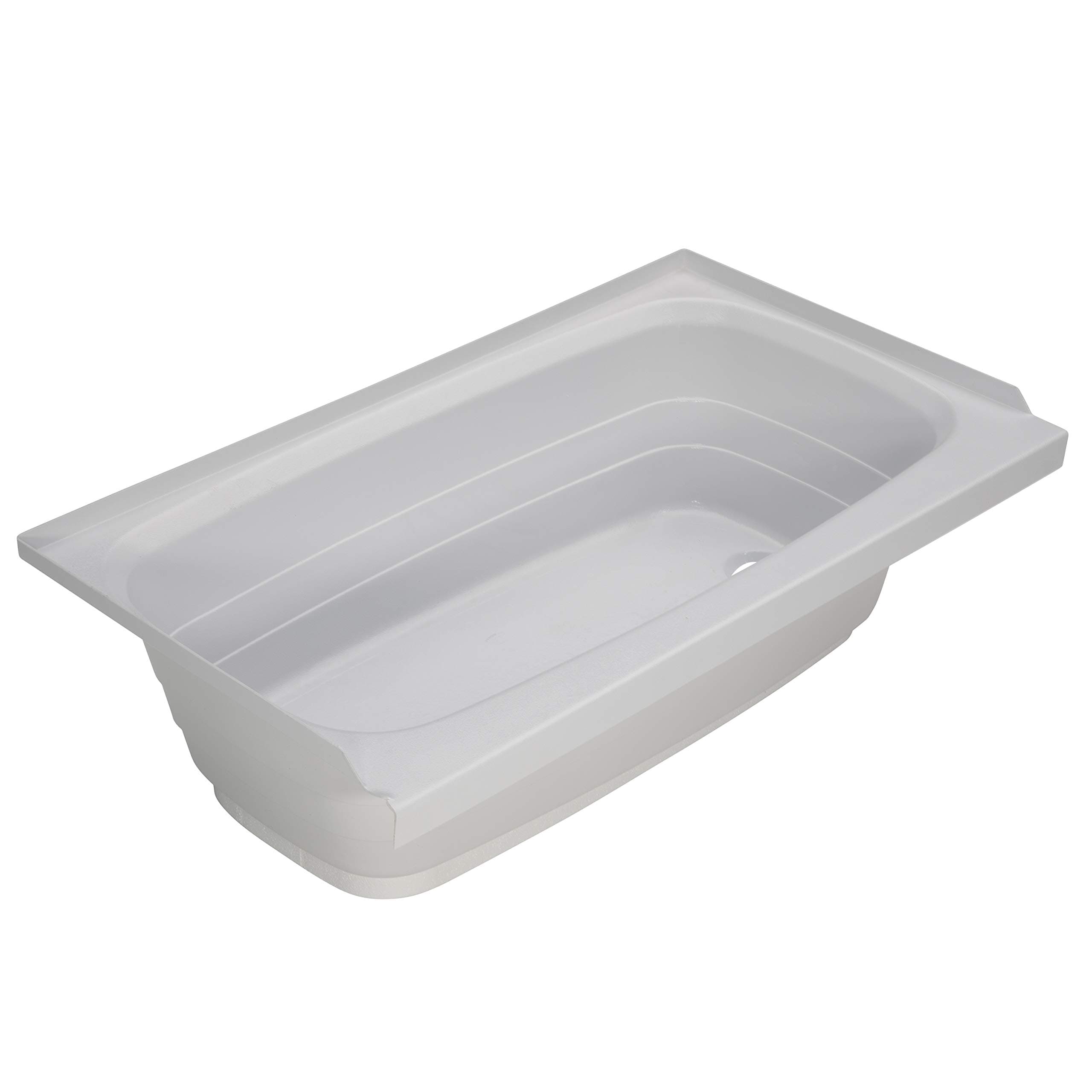 Lippert Replacement 24" x 40" White Bathtub with Right Drain, Scratch-Resistant ABS Acrylic for RVs, Travel Trailers, 5th Wheels, Motorhomes - W2440RHSPK