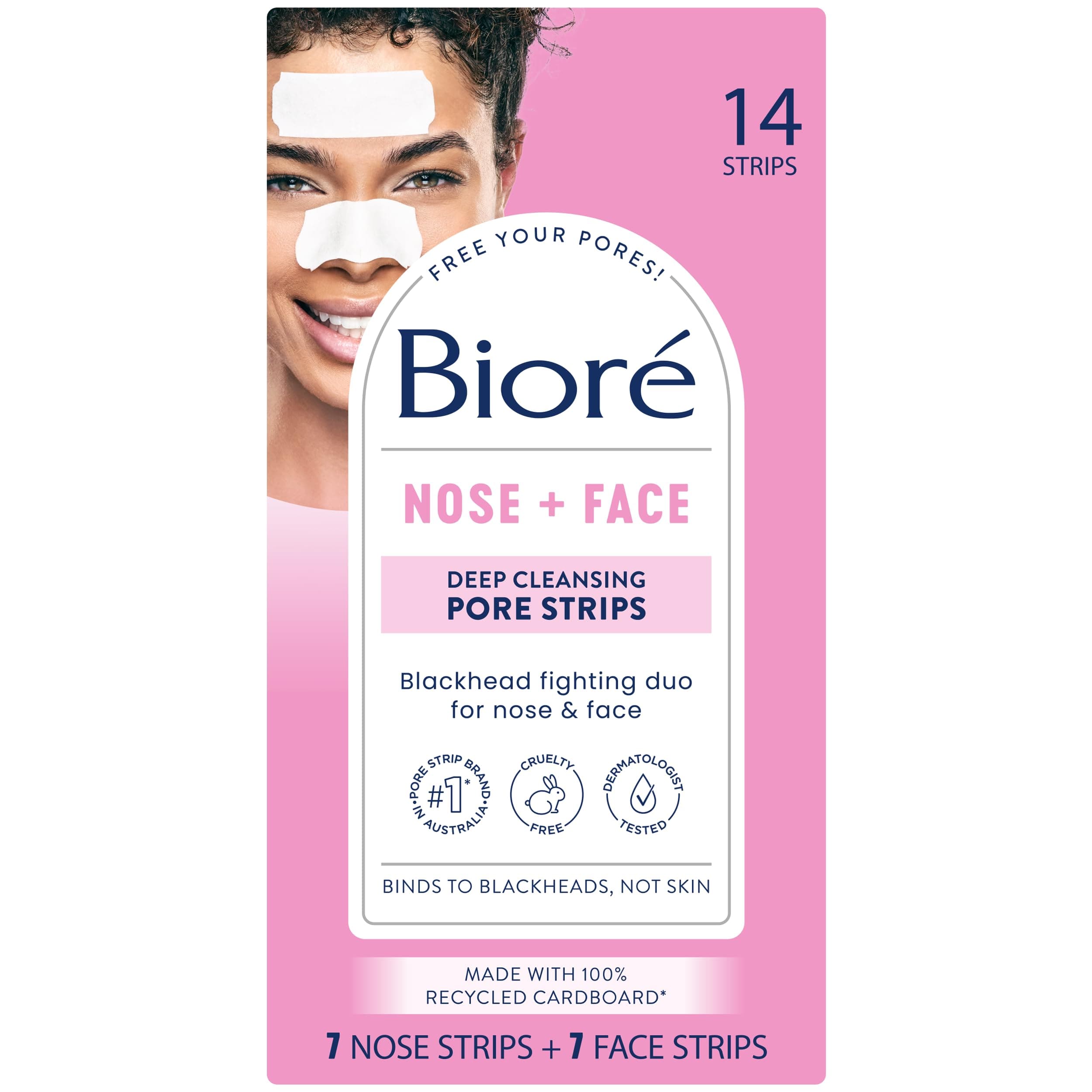 Bioré Deep Cleansing Pore Strips Combo Pack, 14 Count