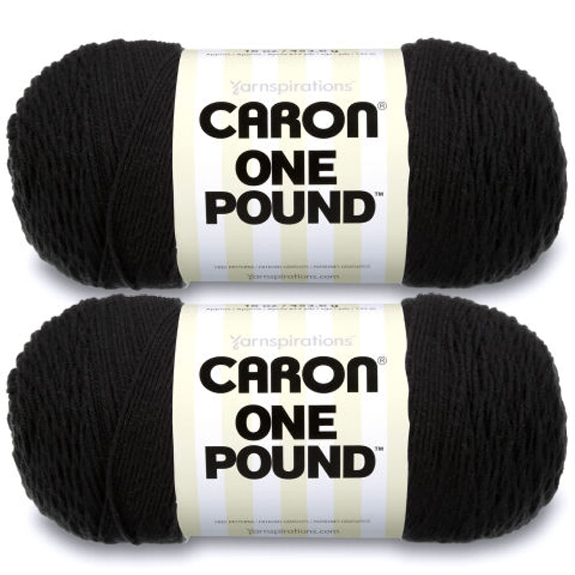 Caron One Pound Yarn, Black 2 Count