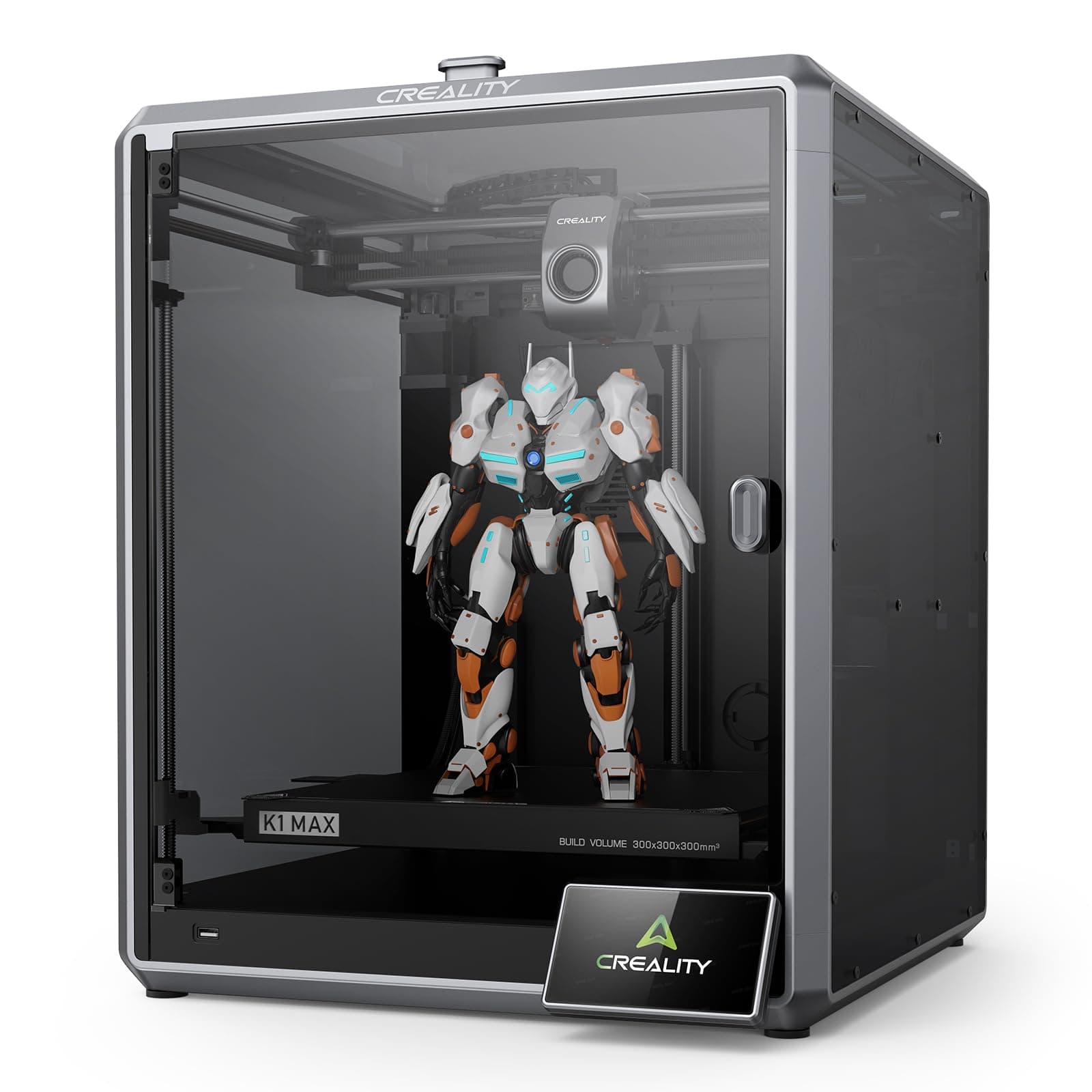 Creality K1 Max 3D Printer Official, 600mm/s Max High-Speed 3D Printers Large Printing Size 300x300x300mm with Auto Leveling, Dual Cooling, Smart AI Function, 32mm³/s Flow Hotend and Out-of-The-Box
