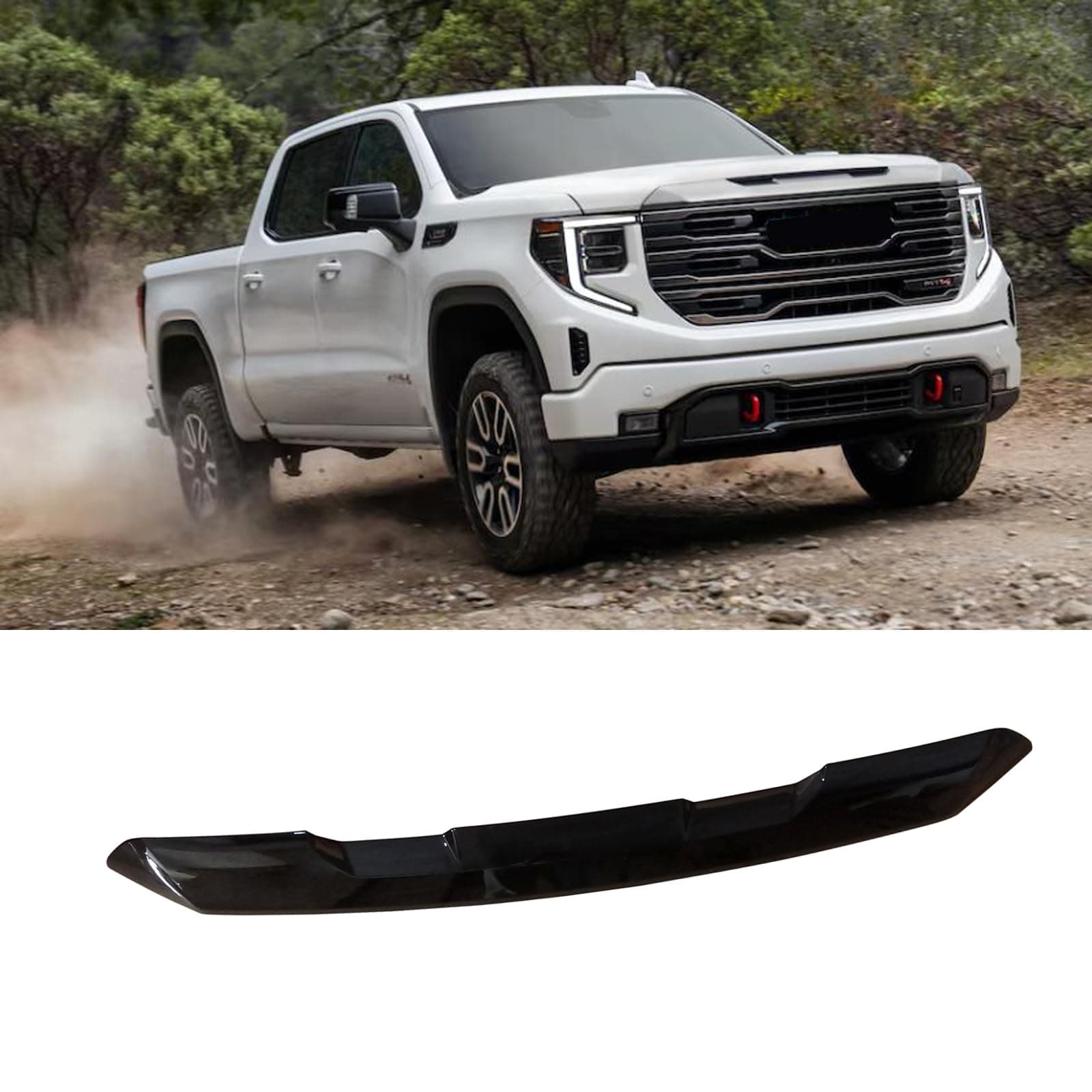 NINTE Front UPPER TOP Replacement Grill For 2022-2025 GMC Sierra 1500 Gloss Black Painted Front Grille Car Accessories Exterior Trim