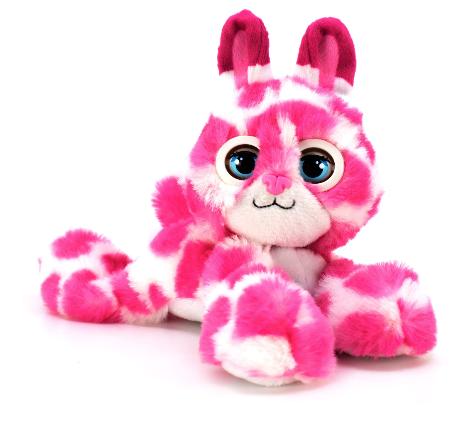 BANDAICE80082 Nuzzy Luvs Luvbug Interactive Pet Soft Toy (Pink and White Bunny)