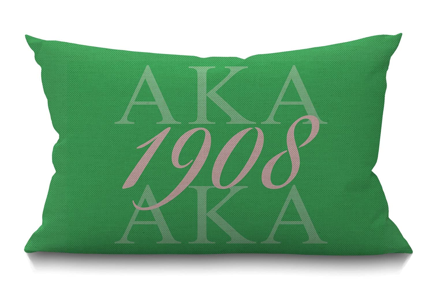 Smooffly AKA 1908 Throw Pillow Also Known As Abbreviation Hip Hop Style Pink Green White Cotton Linen Throw Lumbar Pillow Case Cushion Cover Home Office Decorative Rectangle 12 X 20 Inches