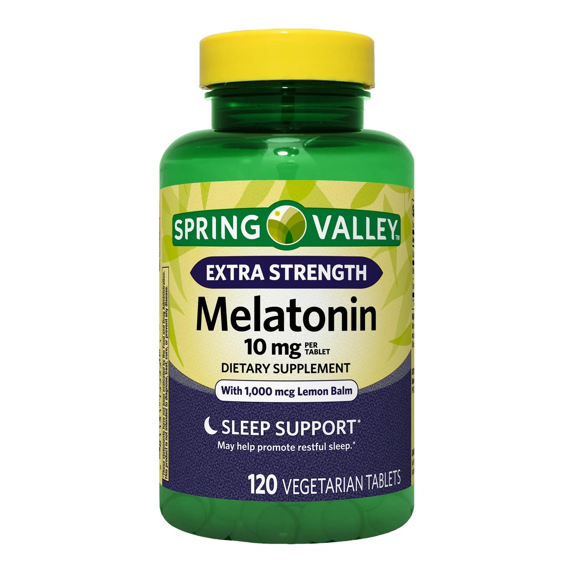 Spring Valley Extra Strength Melatonin Tablets, 10 mg, 120 Vegetarian Tablets, Sleep Support