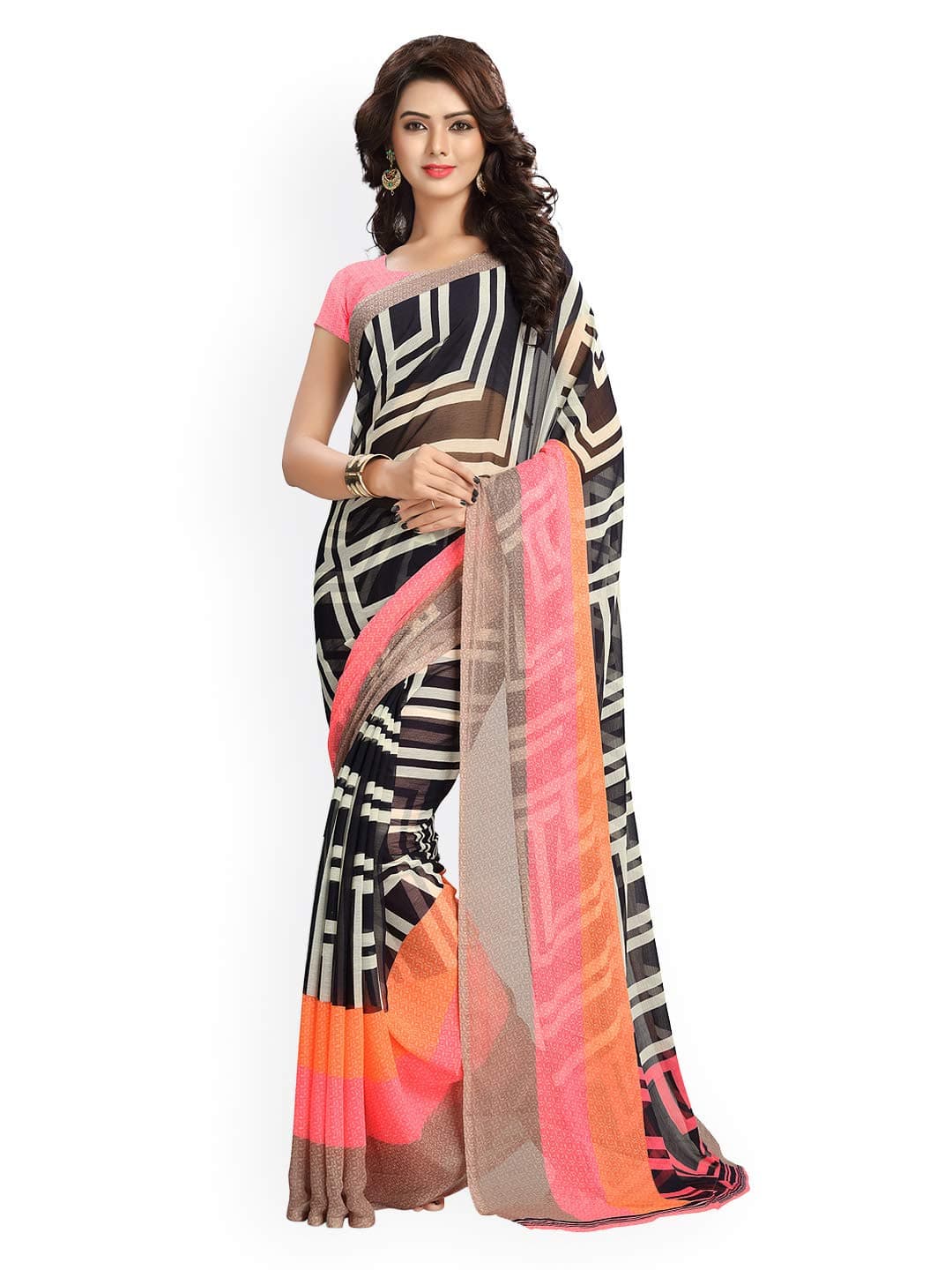 VaamsiGeorgette Saree with Blouse Piece
