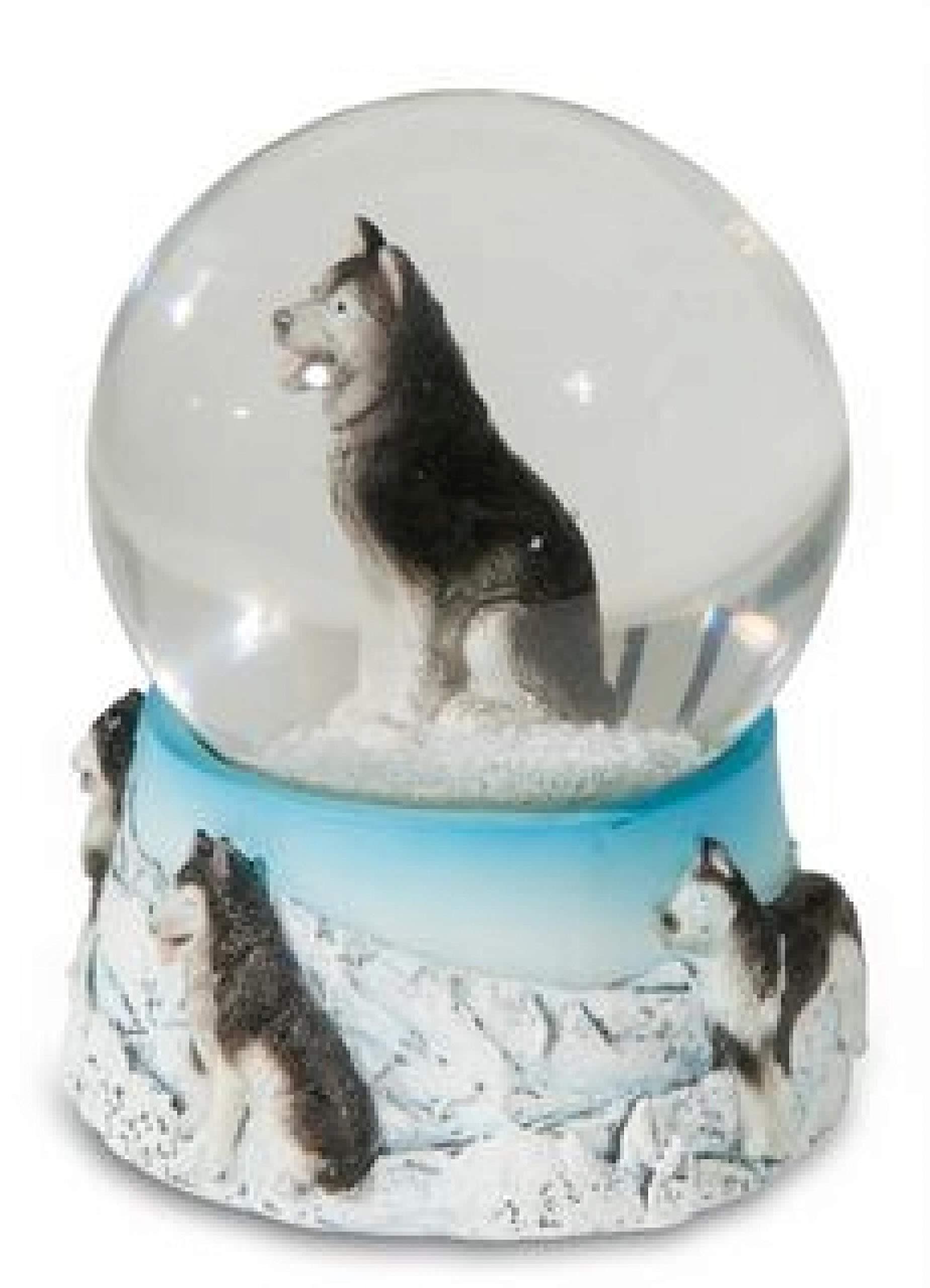 Husky Snow Globe Figurine, mo0457