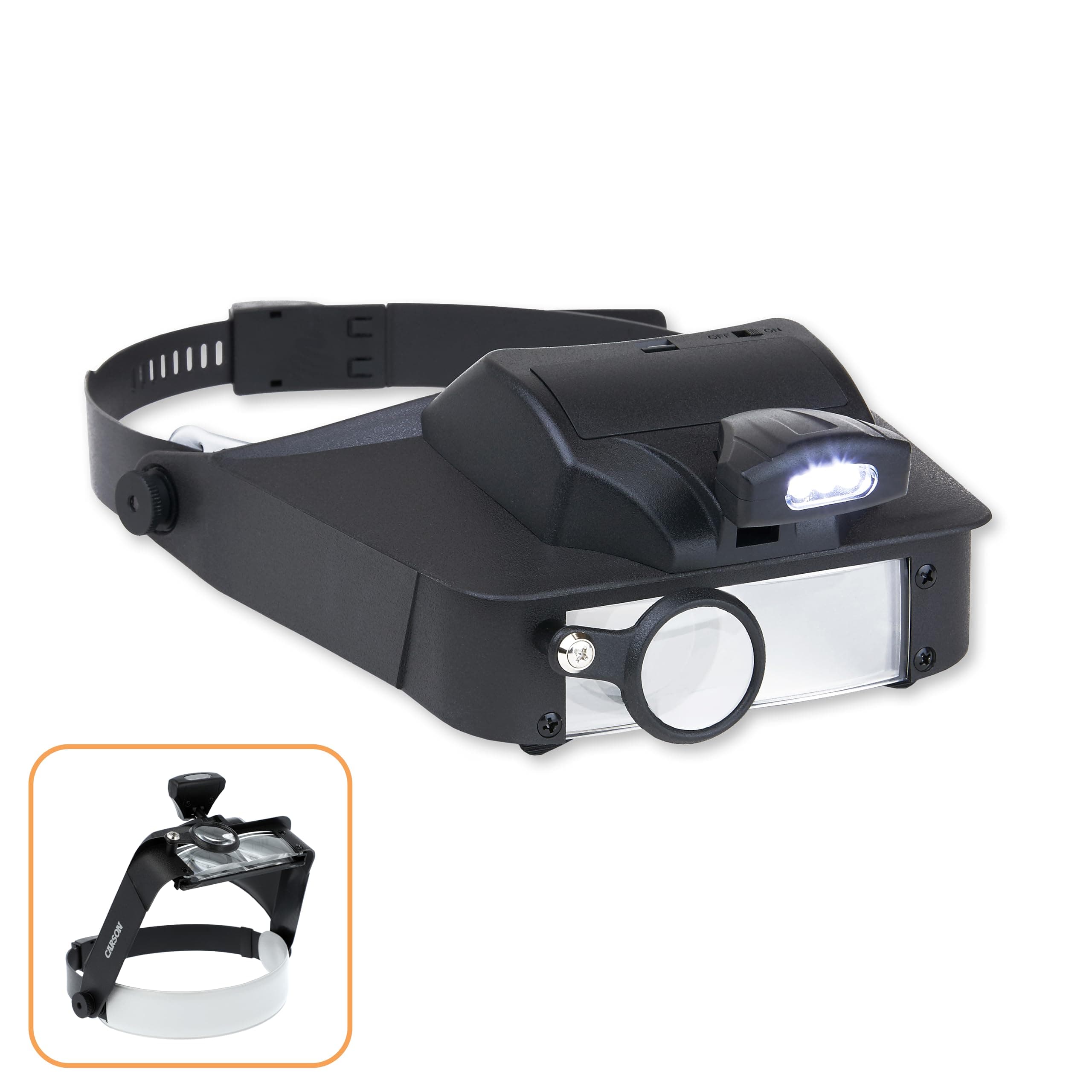 LumiVisor LED Lighted Head-Band Magnifier Visor