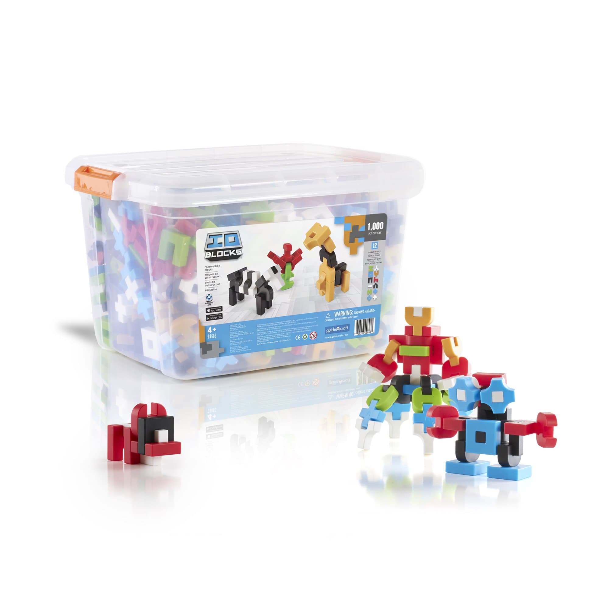 Guidecraft IO Blocks Building construction STEM Toy 1000 Piece Educational Set