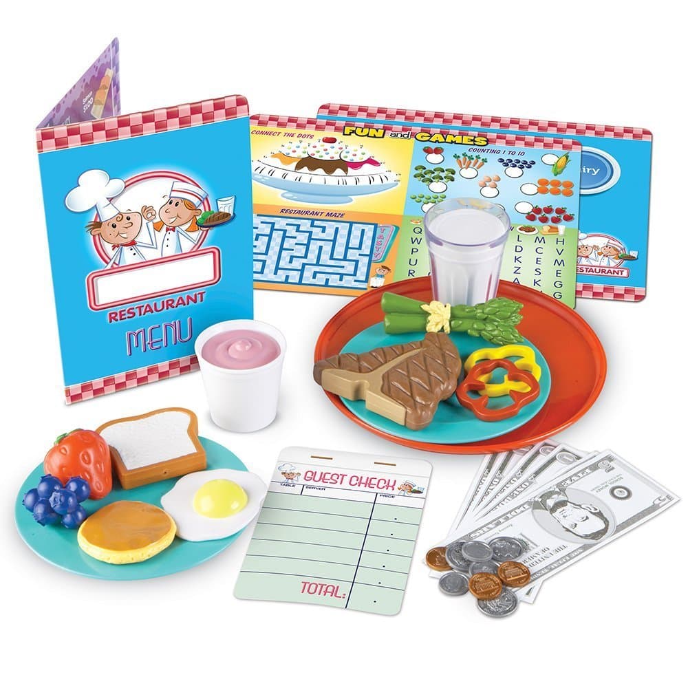 Learning Resources Serve It Up! Play Restaurant - 35 Pieces, Ages 3+, for Kids, Toddler Food Toys, Pretend Vegetables, Gift for Boys Girls