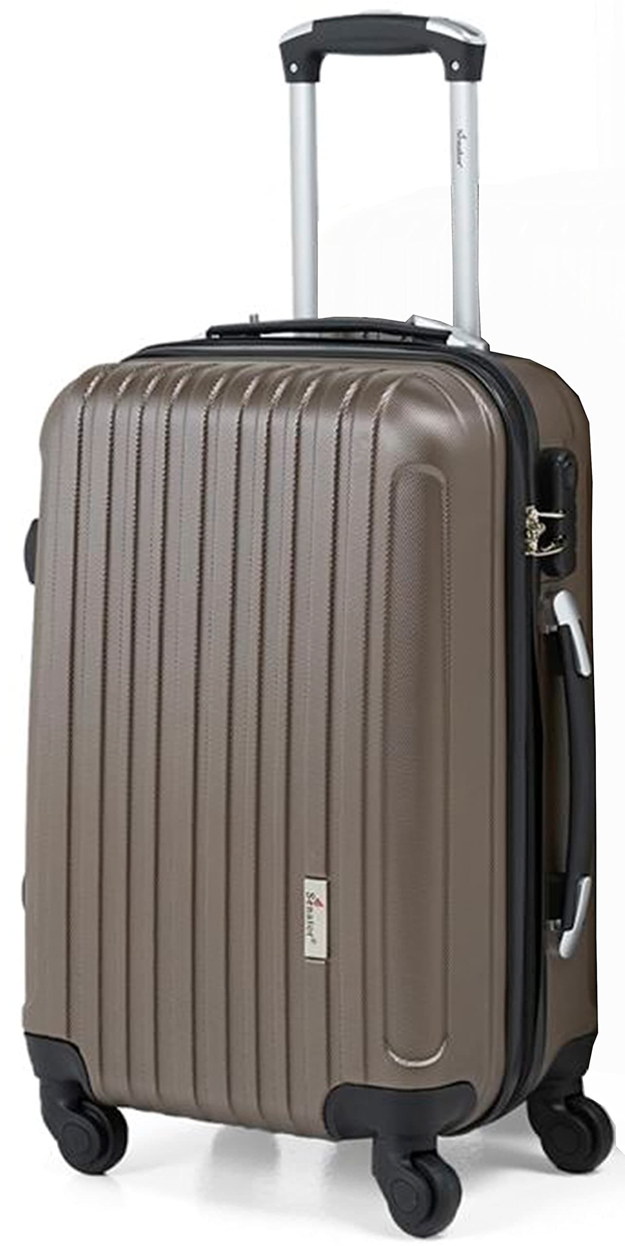 Senator Hard side Suitcase on Wheels Ultra Lightweight ABS Light Spinner Trolley Case with Spinner Wheels 4 - KH132 (24, Coffee)