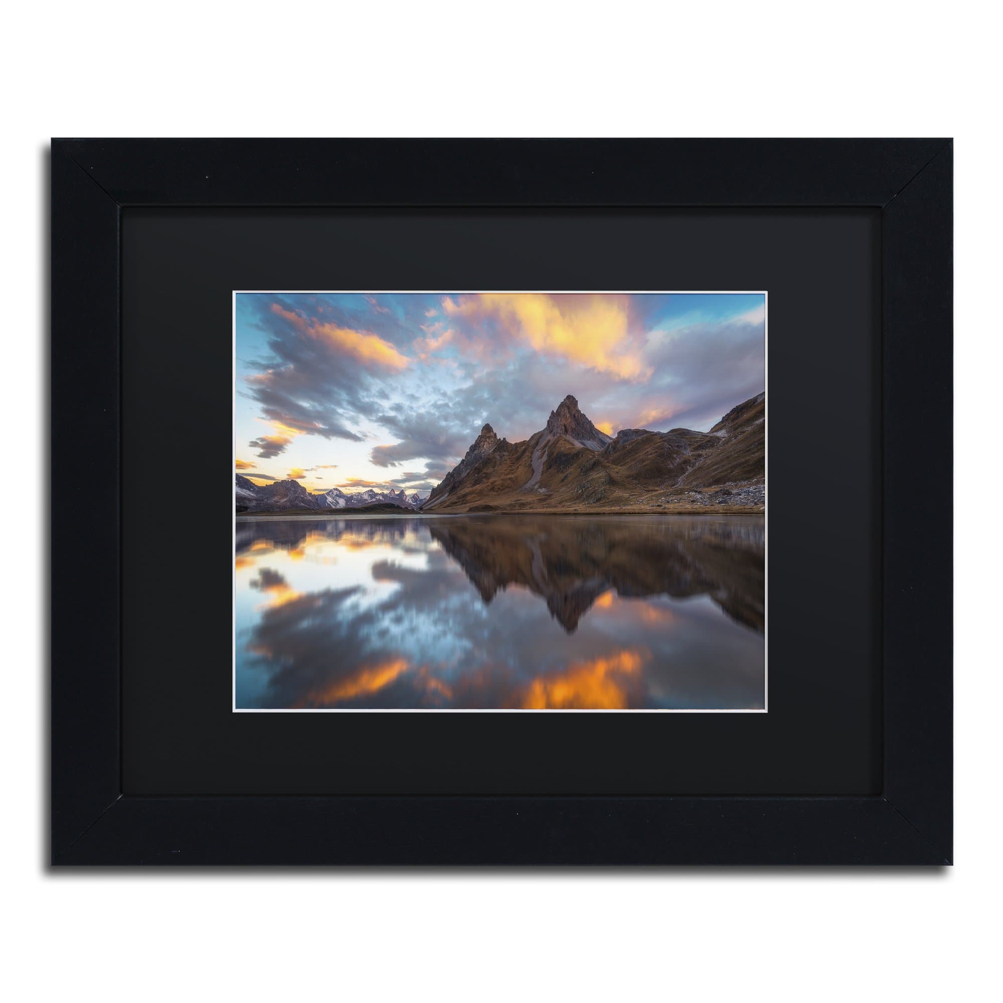 Mountain of Fire by Mathieu Rivrin, Black Matte, Black Frame 11x14-Inch