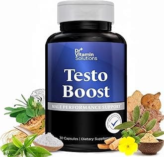 Testosterone Booster Supplement for Men - Stamina, Endurance & Energy - Tongkat Ali, Horny Goat Weed, Tribulus, Fenugreek, Maca & Panax Ginseng - Muscle Strength Support - 60 Capsules 2 Month Supply