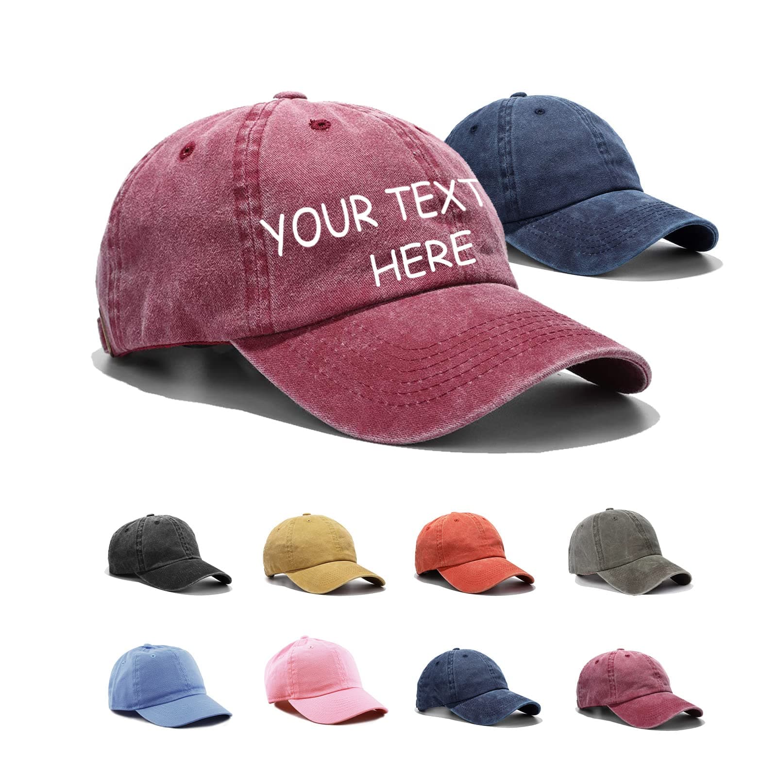Custom Embroidered Baseball Hat Your Own Text Personalized Dad Hats