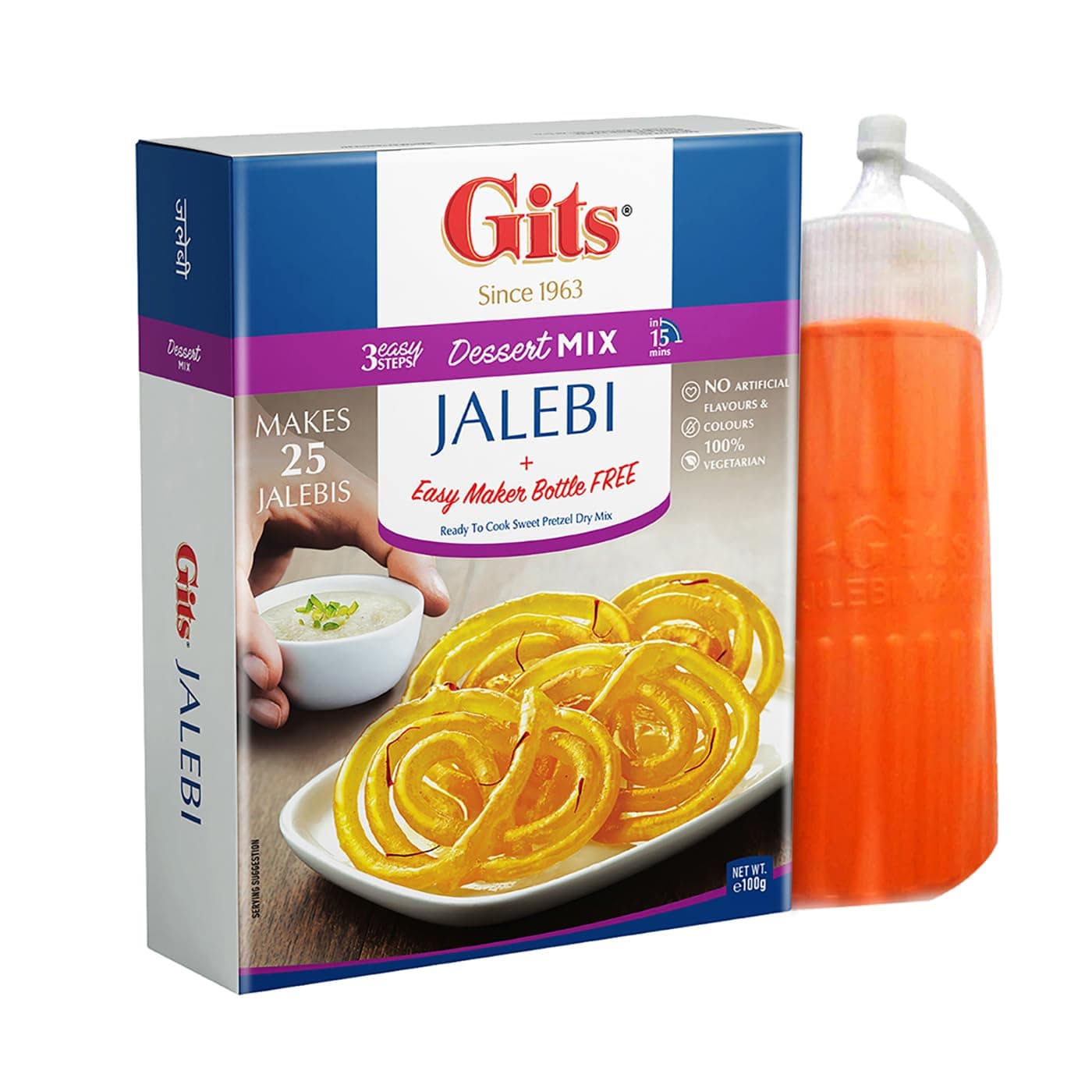 Gits Jalebi with Maker Dessert Mix 100 g
