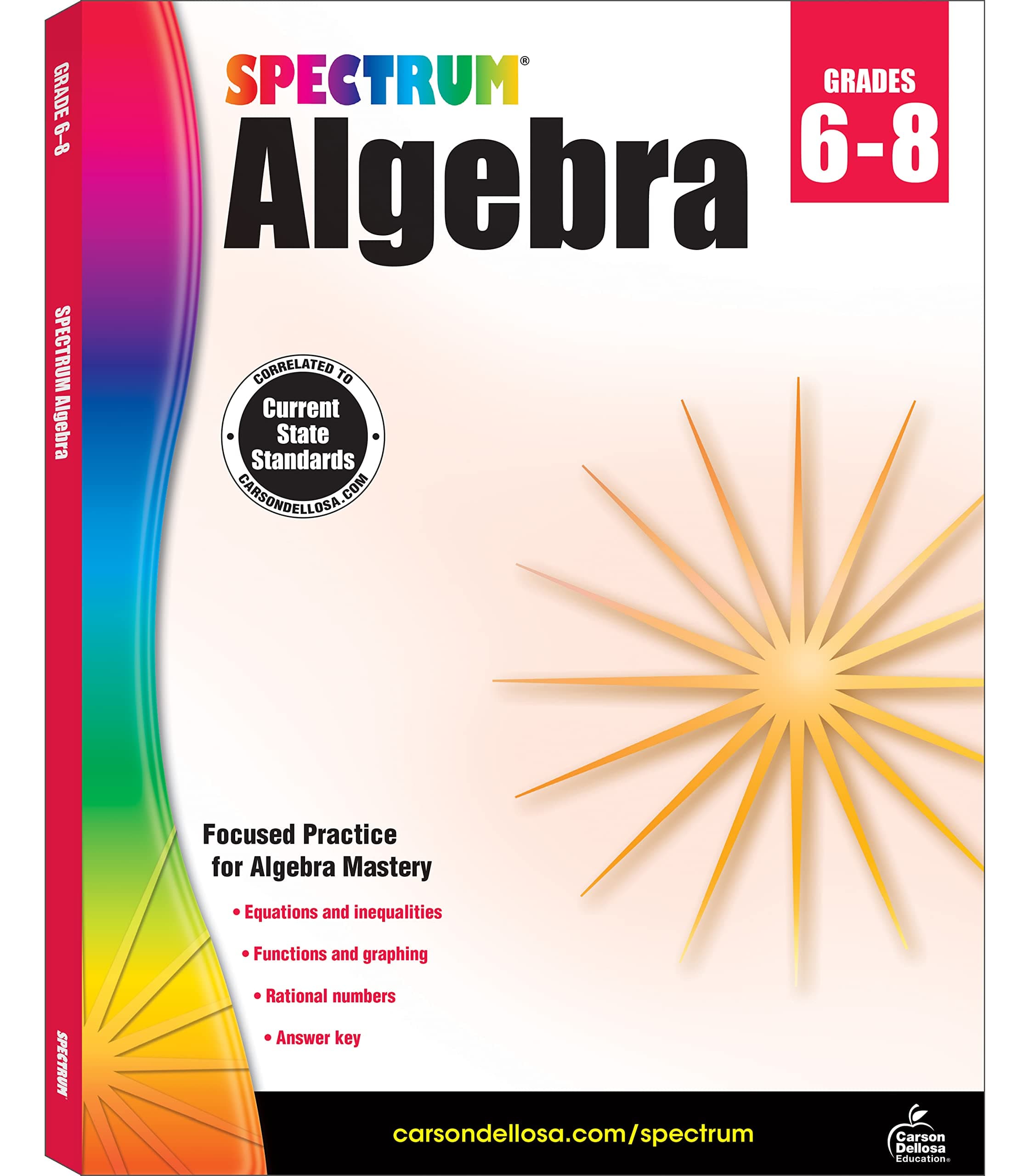 Spectrum Algebra Workbook Grade 6-8 Paperback