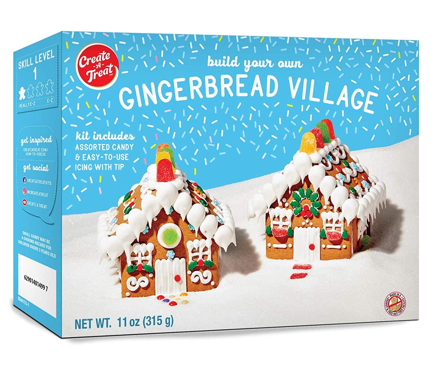 Create-A-Treat E-Z Gingerbread Village Kit Value Pack, 11 oz, Includes 2 Full Kits