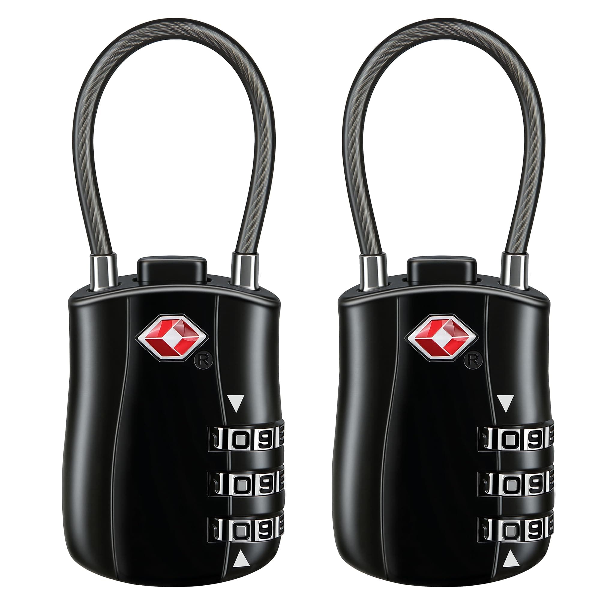 TSA Approved Luggage Combination Locks, (2 Pack) Combination Padlock with Alloy Body TSA Lock for Travel Bag, Suit Case, Lockers, Gym, Bike Locks or Other