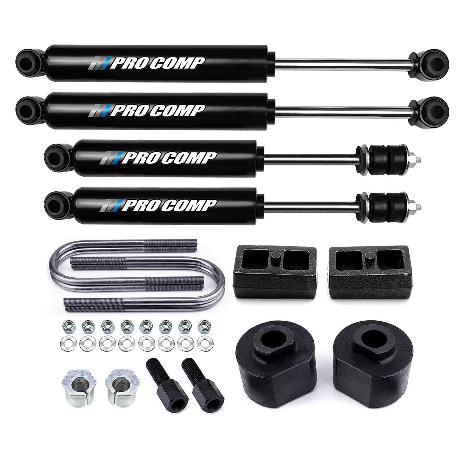 2.5"/2" Full Lift Kit For 2000-2005 Ford Excursion 2wd with Camber Kit Shocks by Tss