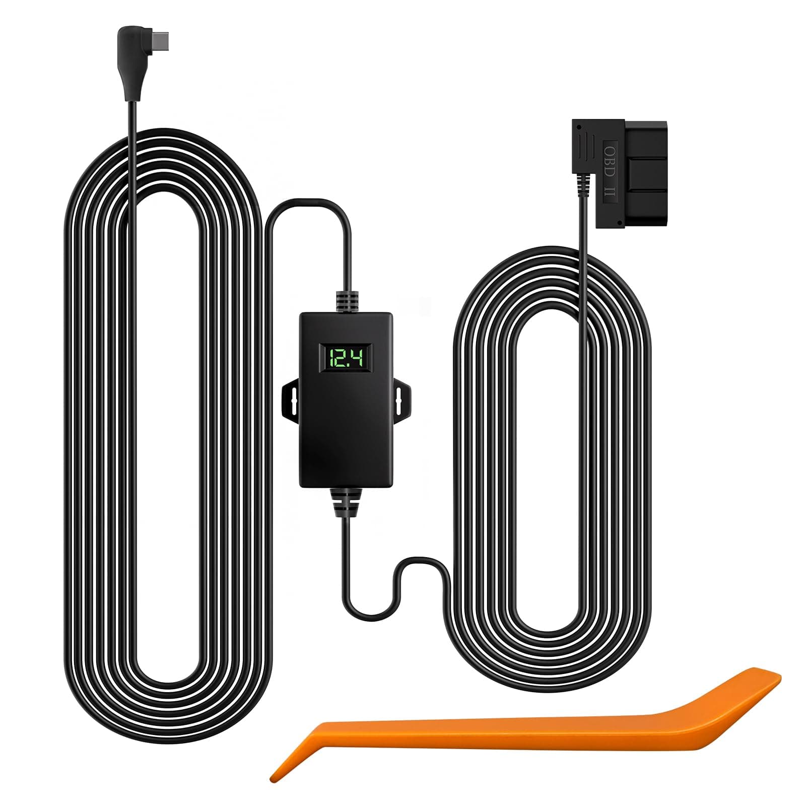 USB C Hardwire Kit OBD, Hard Wire Car Charger Cable Kit 12V-24V to 5V, Avoid Dash Cam Battery Drain, Suitable for G840S/G930/G840H/G850/G900/G900PRO/G850PRO/X5/i07/i17 Mirror Dash Cam