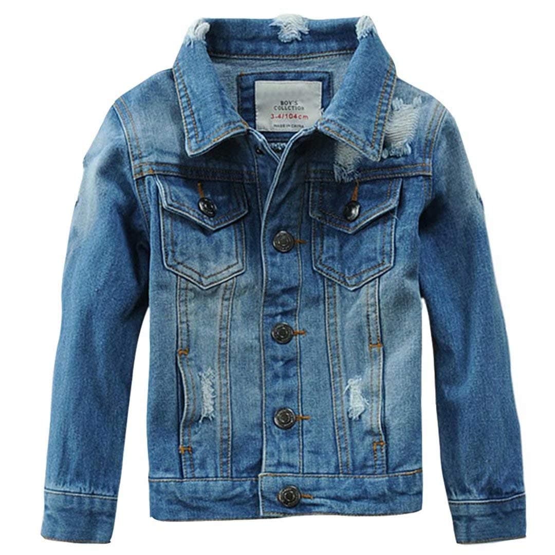 Boys' Denim Jacket Outerwear, 12M-14 Years