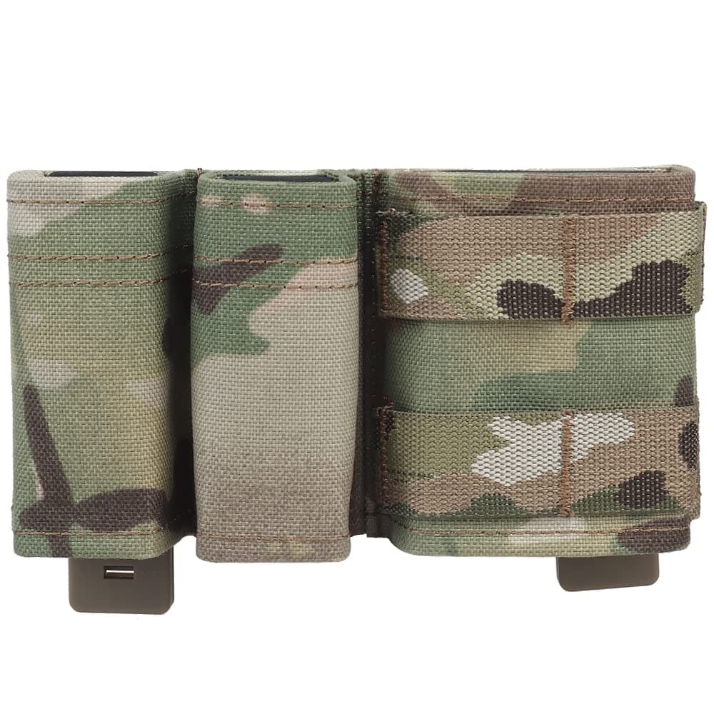 - 5.56 Mag Pouch Double 9mm MOLLE Magazine Pouch Set Tactical Placard with Quick Release Insert for Chest Rig Vest