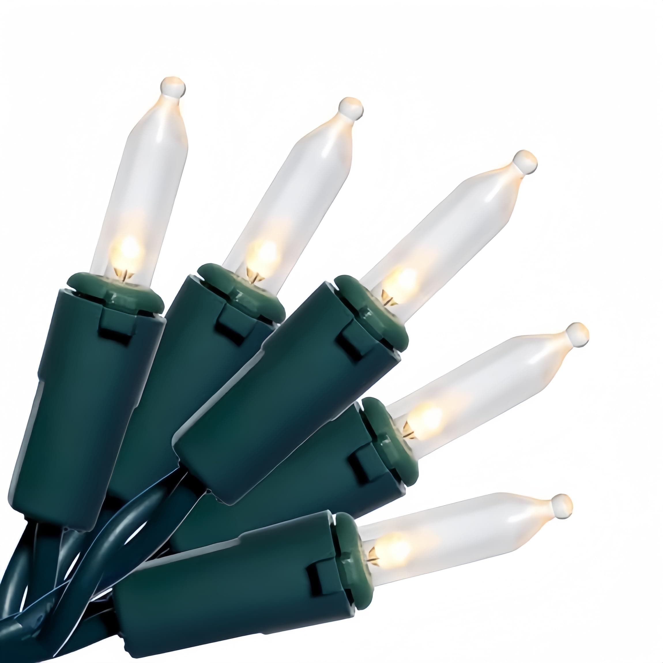 100 LED Warm White Green Wire Christmas String Lights, UL Certified and Commercial Decorative Lighting String 35 Ft, for Indoor Outdoor Christmas Trees, Patio, Trees.