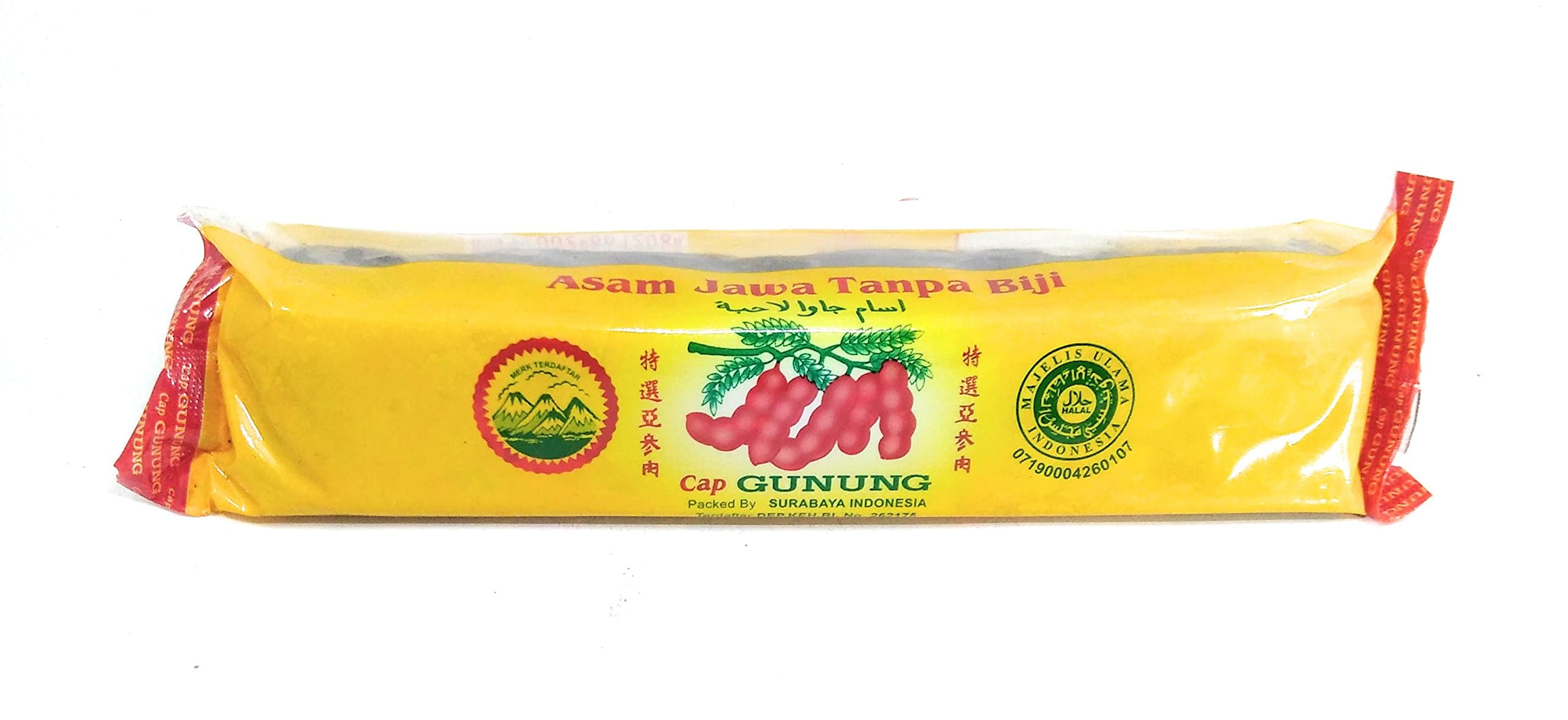 Cap Gunung Asam Jawa Tanpa Biji - Seedless Wet Java Tamarind, 150 Gram (5.29 Oz)