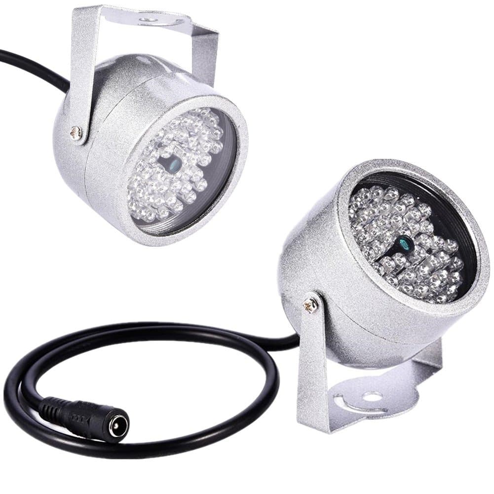 Zerone Camera IR Illuminator Lights, DC 12V 1A 48 LEDs IR CCTV Night Vision Illuminator for Security CCTV Camera Electronic Police Snapshot System Traffic Junctions