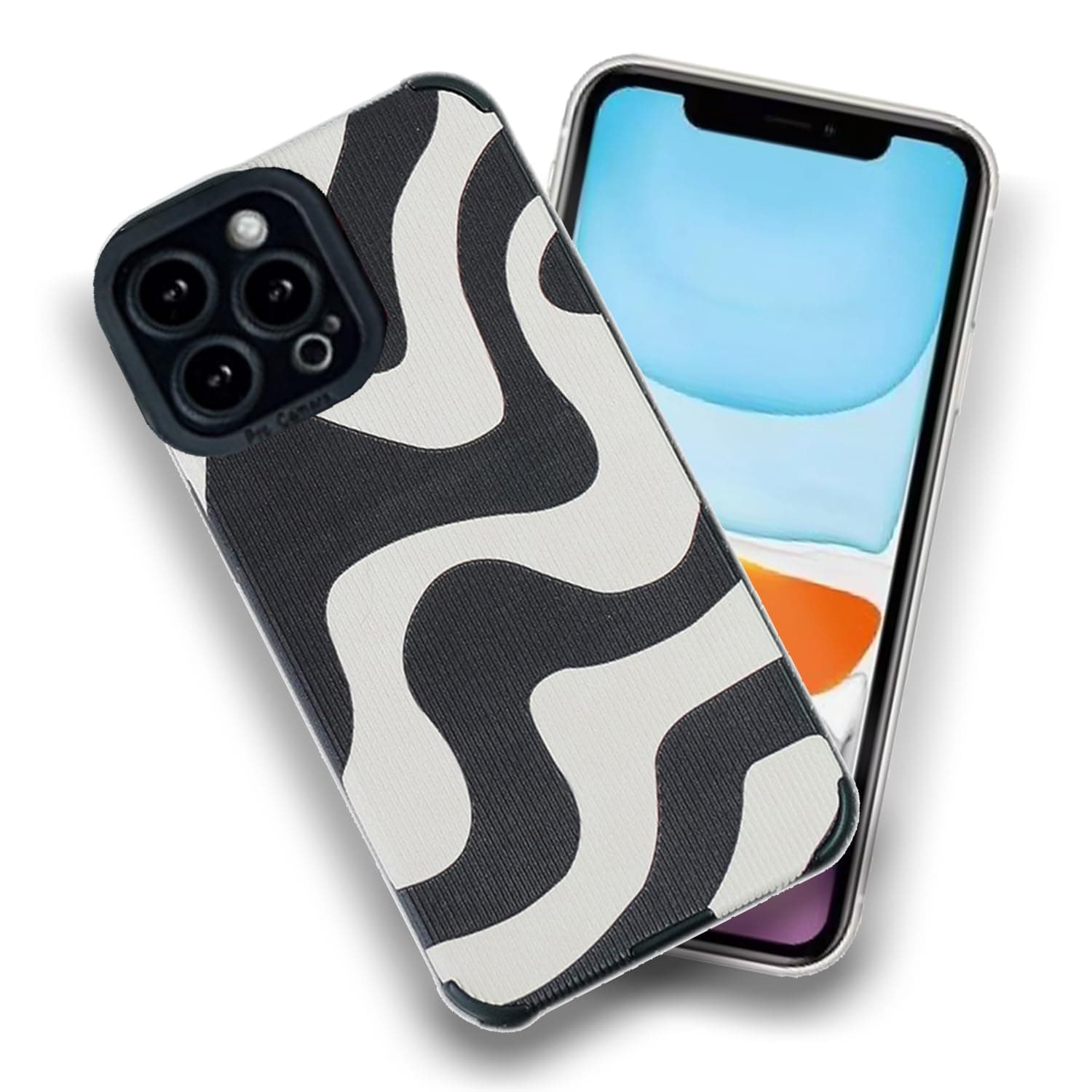 A rtistque Zebra Print Silicone Stylish Back Cover Case for iPhone 11 Pro Max | Shockproof TPU | Soft Flexible with Camera Protection | iPhone 11 Pro Max Back Cover- Black & White