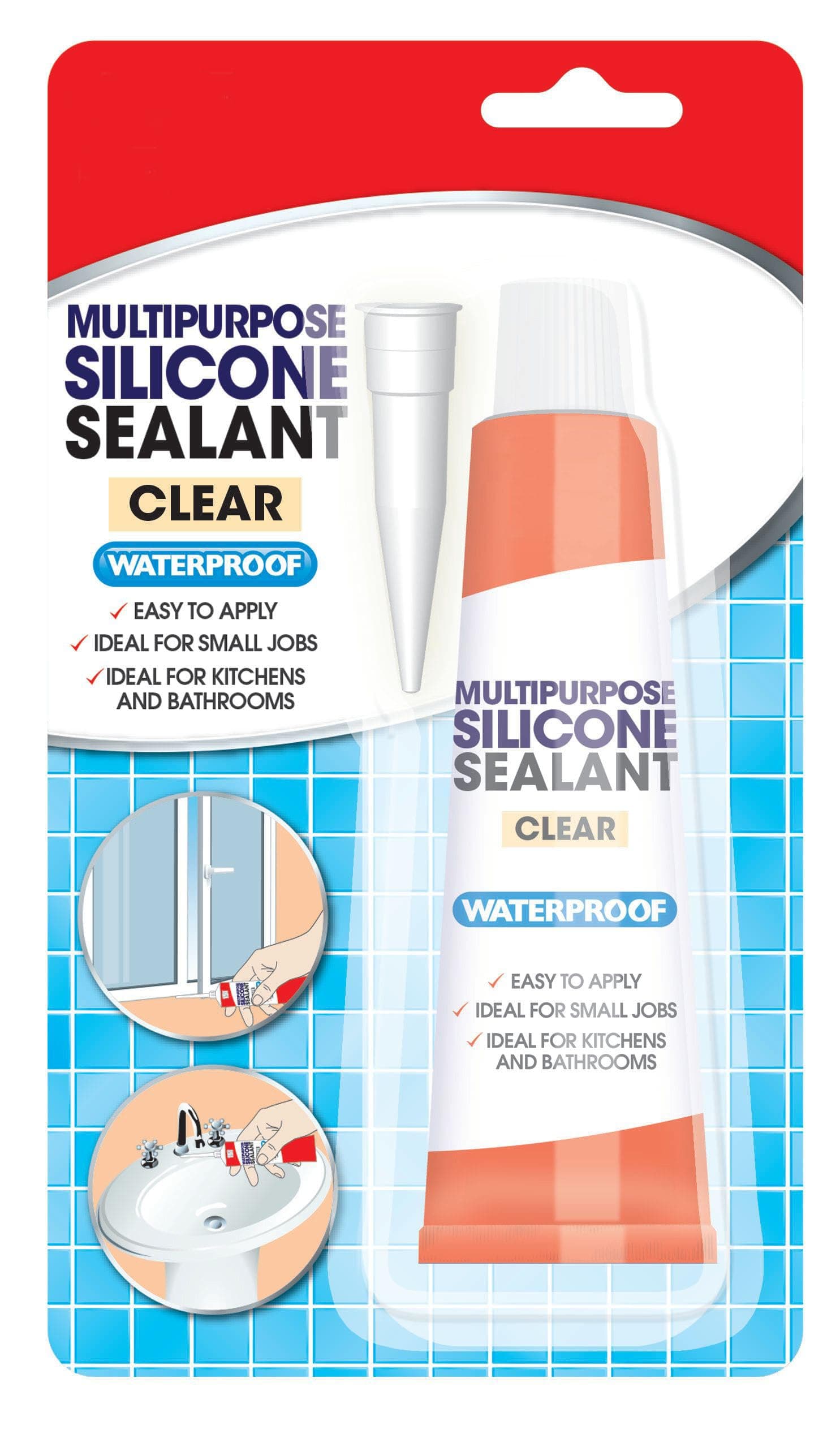 Silicone Sealant, Clear, Waterproof, 70g