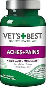 Vet’s Best Aches + Pains Dog Supplement, Vet Formulated for Dog Occasional Discomfort and Hip and Joint Support, 50 Chewable Tablets