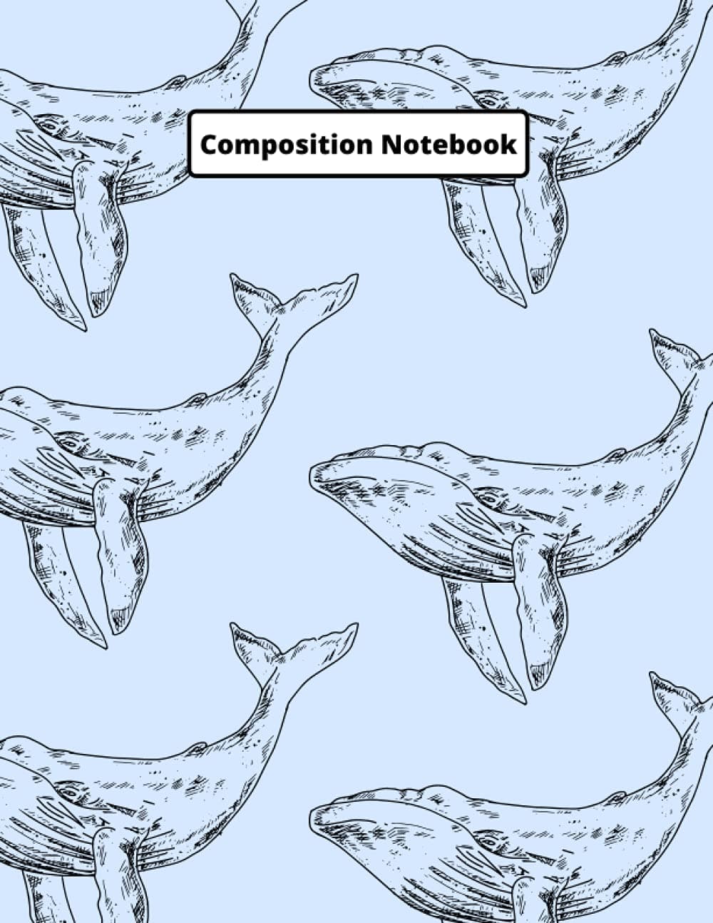 Whale Composition Notebook: College Ruled Composition Notebook