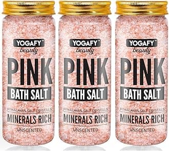 Minerals Rich Himalayan Pink Bath Salt Crystal - Pack of 3 - For Body Spa, Relaxation and Pain Relief | 350g