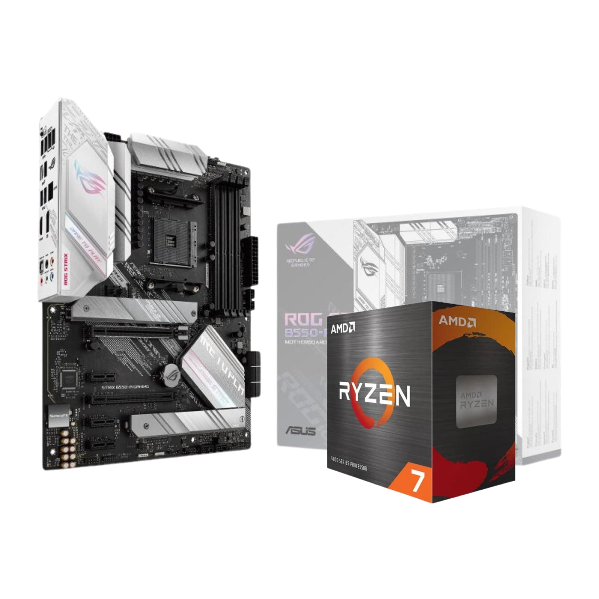 ADMI CPU Motherboard Bundle • AMD Ryzen 7 5700X 8 Core | 16 Thread - 4.6GHz Boost CPU • ASUS ROG Strix B550-A Gaming Motherboard • No RAM