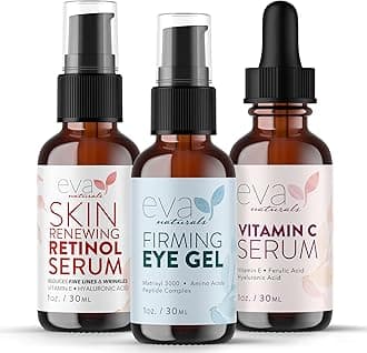 Facelift in a Bottle - 3-in-1 Anti-Ageing Set with Retinol Serum, Vitamin C Serum and Eye Gel - Formulated to Reduce Wrinkles, Fade Dark Spots and Treat Under-Eye Bags - Premium Quality