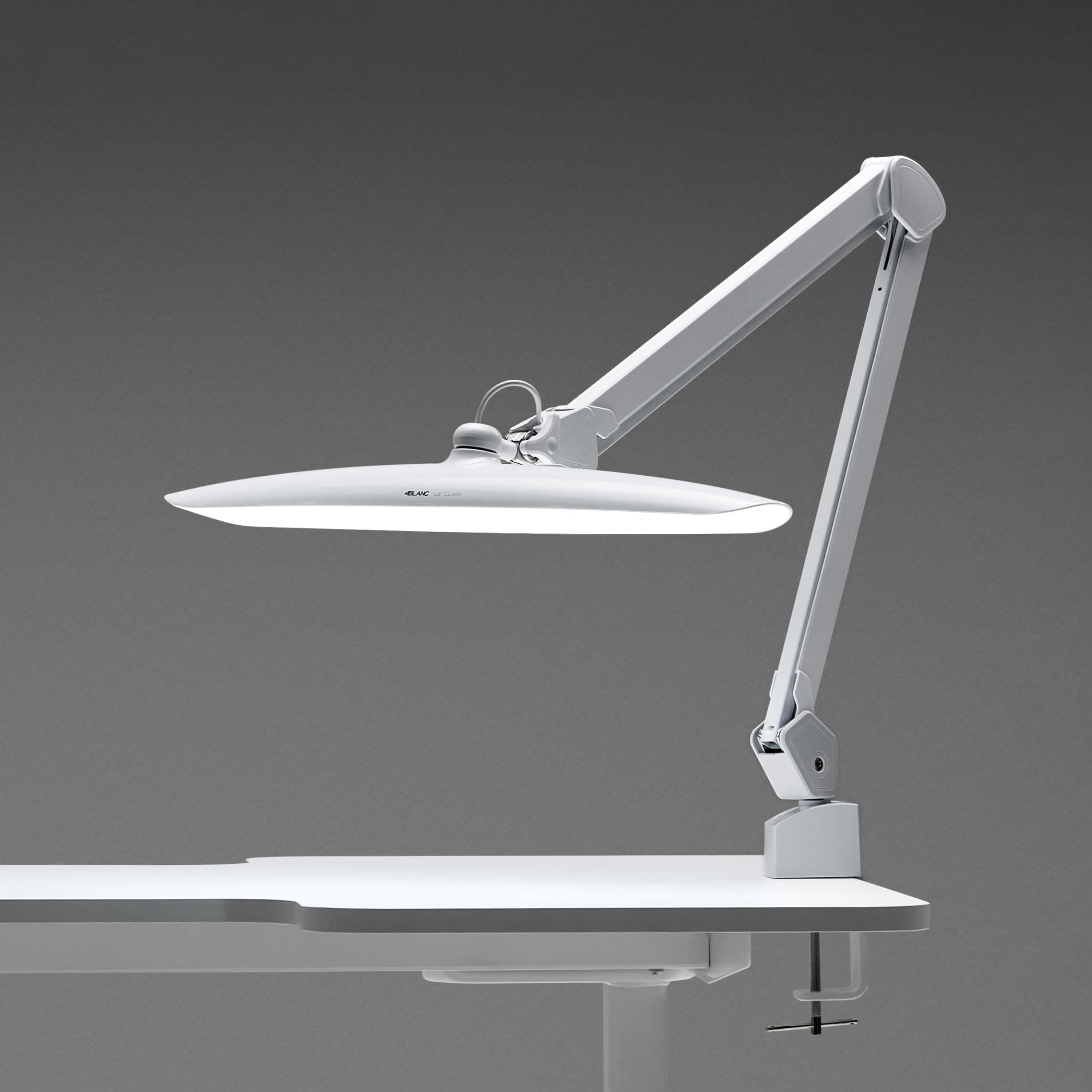 Shadowless Eye-Caring Dimmable LED Lamp with Desk Clamp and Adjustable Arm