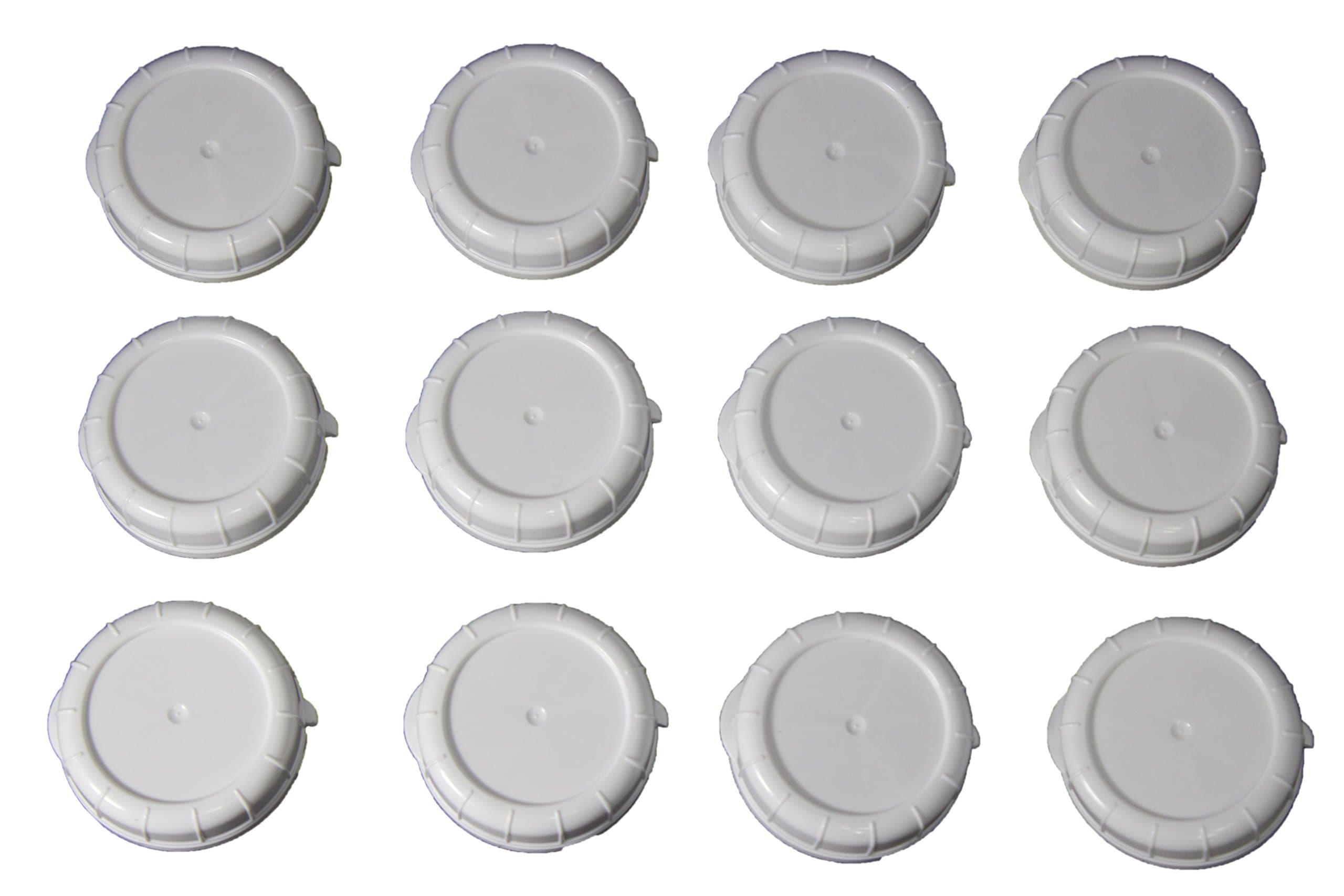 The Dairy Shoppe Replacement Bottle Caps for Libbey and Stanpac Milk Bottles 48 mm, (12 Pack)
