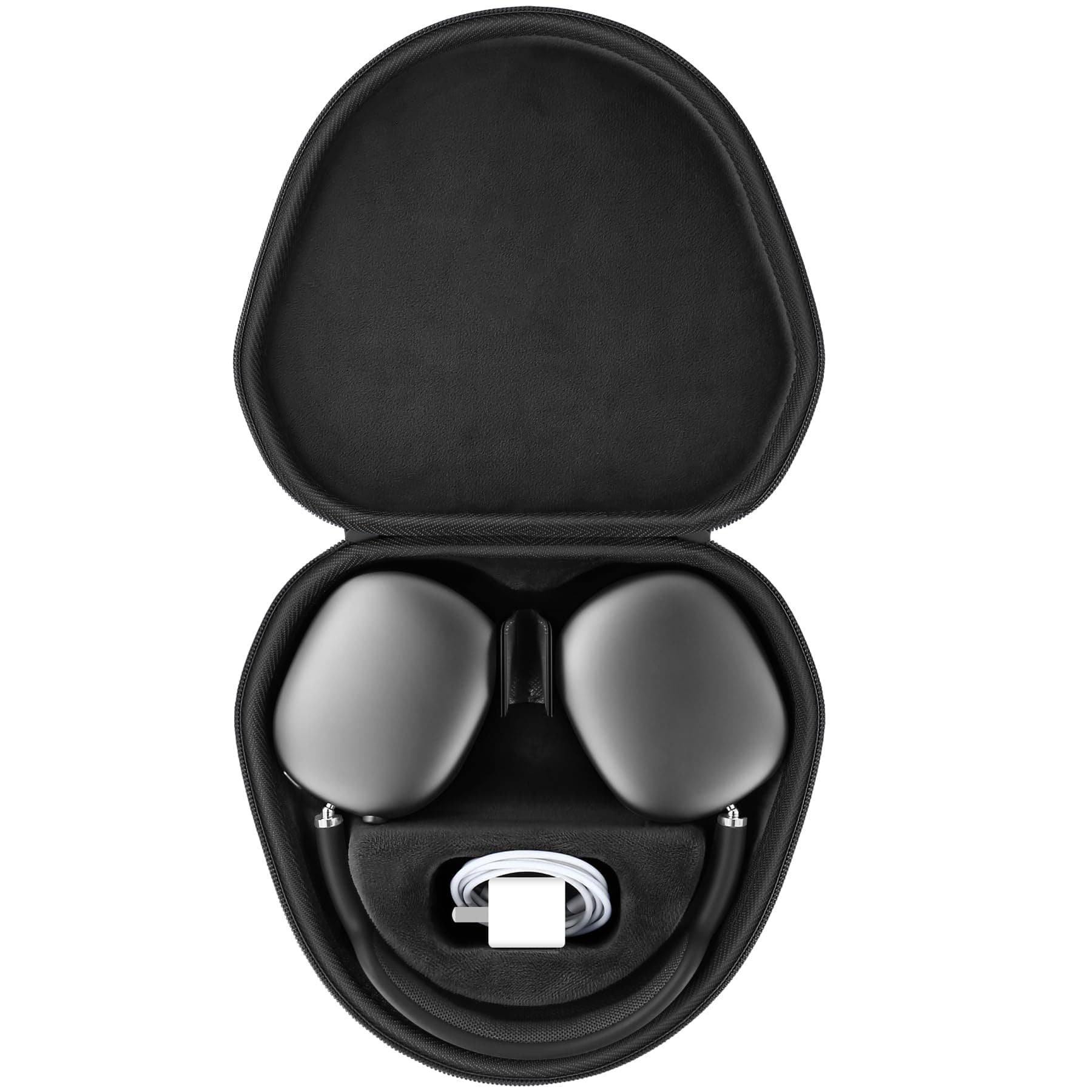 co2CREA Hard Case with Sleep Mode Replacement for Apple AirPods Max Headphones (Black Case)