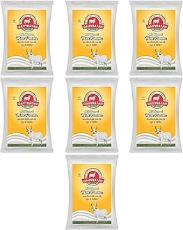 Pure & Premium Skimmed Milk Powder with Extra Protein 500Gm | Perfect for Making Tea & Coffee (Pack of 7)