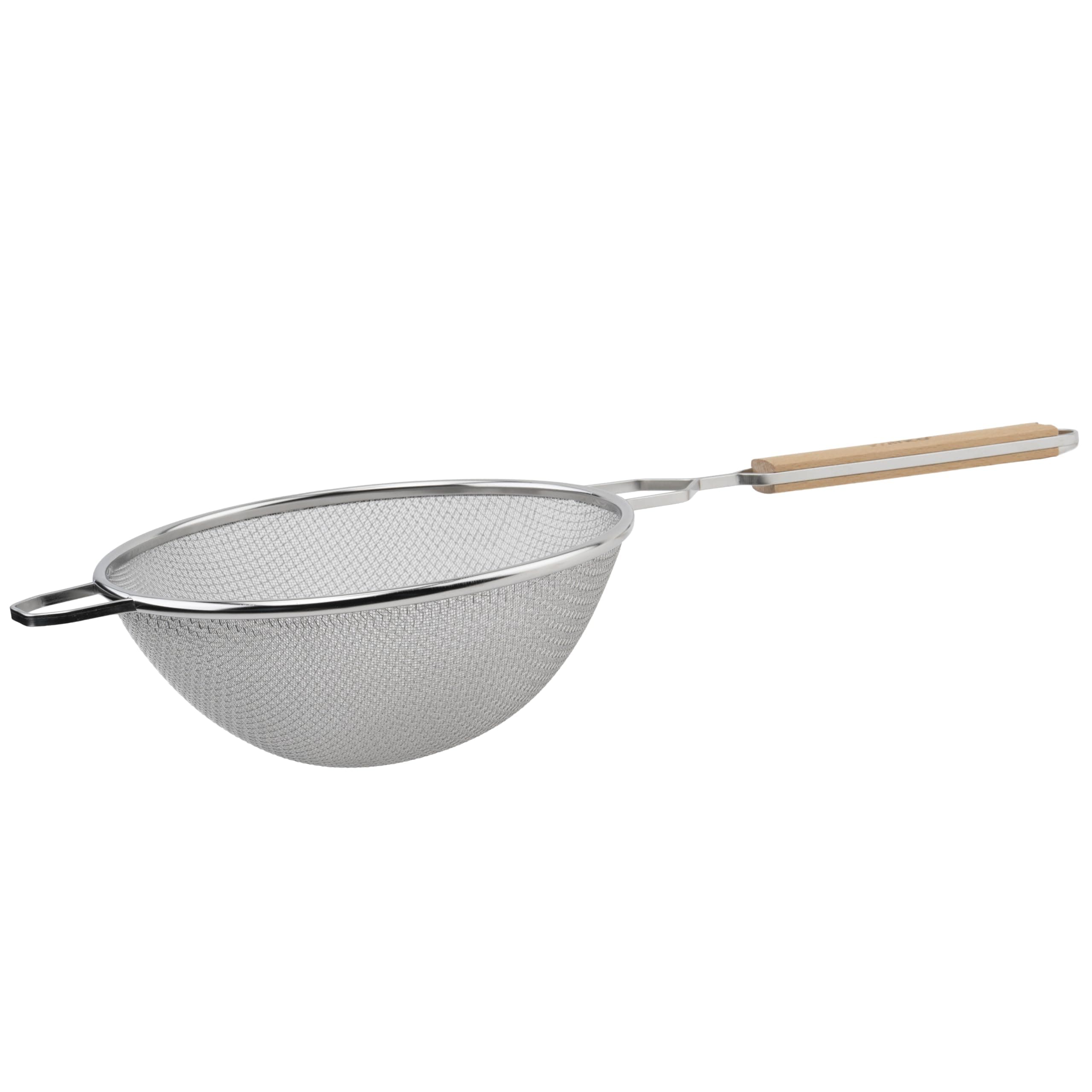 Winco MS2K-10D Strainer, 10.5-Inch Diameter, Double Fine Mesh, Medium, Stainless Steel, Tan