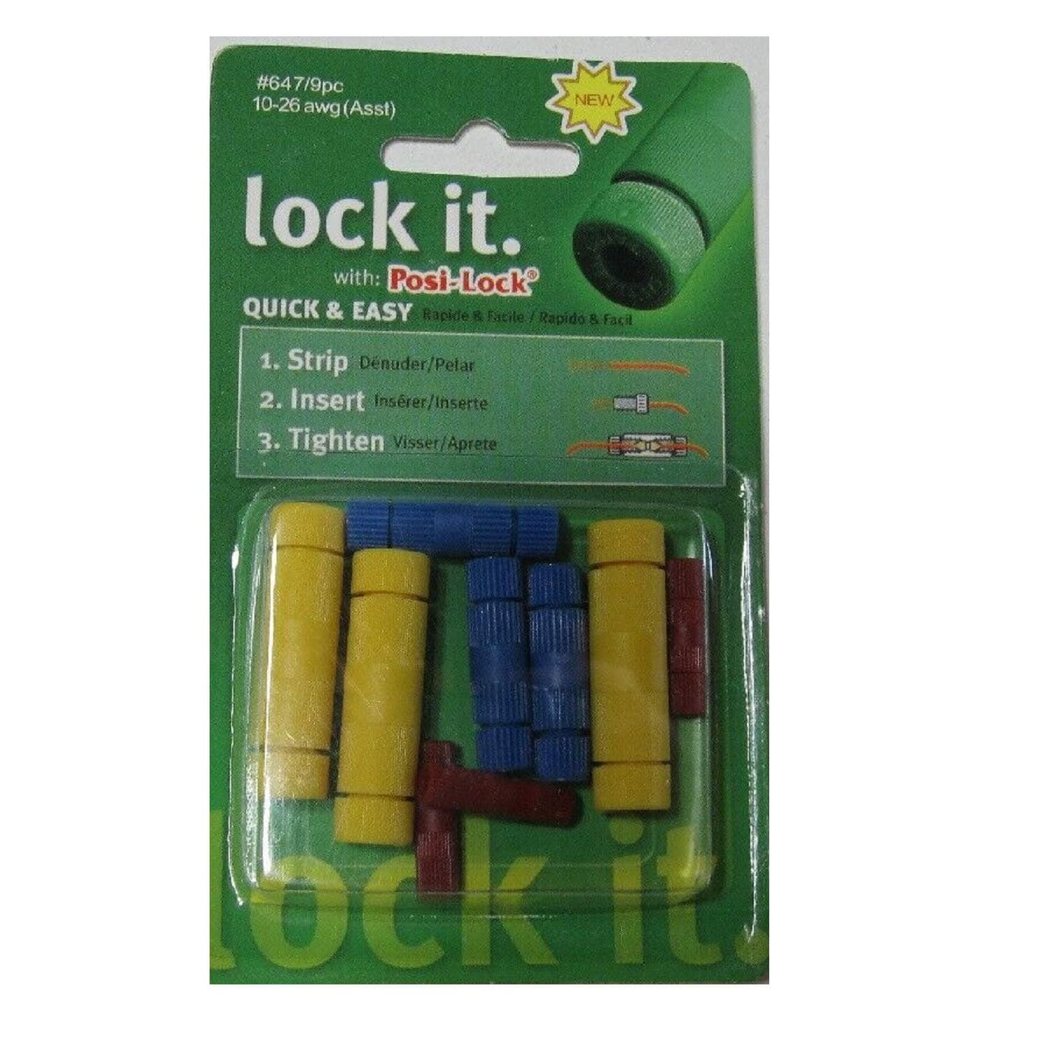 Posi-Lock wire connectors Assortment pack 10-24 awg