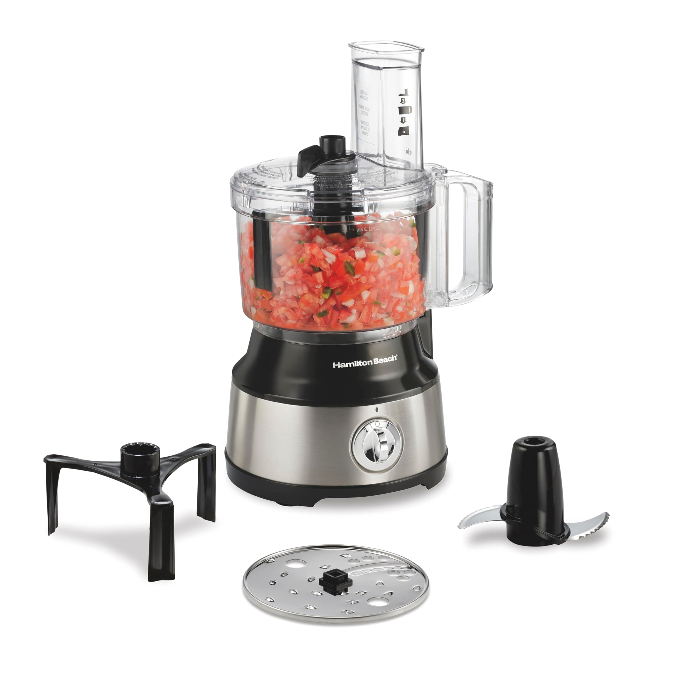 10-Cup Food Processor, With Bowl Scraper (70730),450 Watts, Black