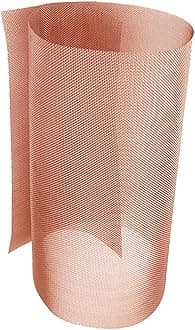 1 Pack 30 Mesh 99.9% Pure Copper Screen Woven Mesh Screen, Copper Mesh Cloth Fine Mesh, 19.68x39.37 Inch