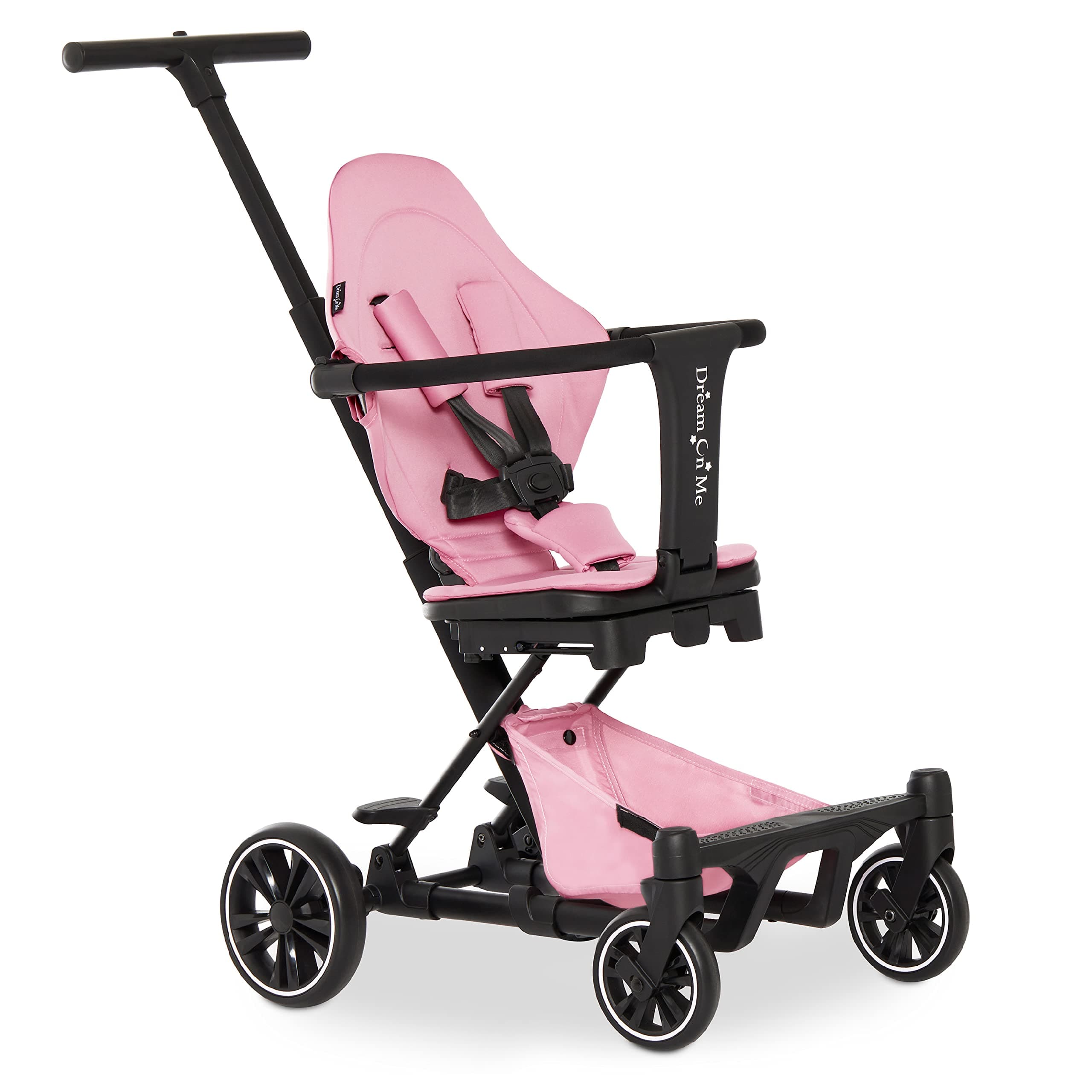 Dream On Me Drift Rider Baby Stroller in Pink, Lightweight Stroller with Compact Fold, Sturdy Design, 360 Degree Angle Rotation Travel Stroller