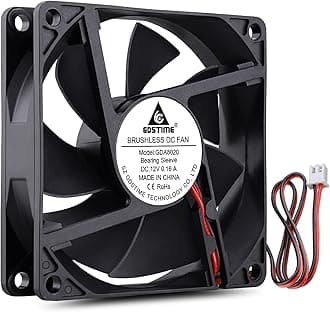 GDSTIME 80mm x 20mm 8020 12V DC Brushless PC Case Cooling Fan 2Pin for Computer Desktop Power Supply Mini Fridge
