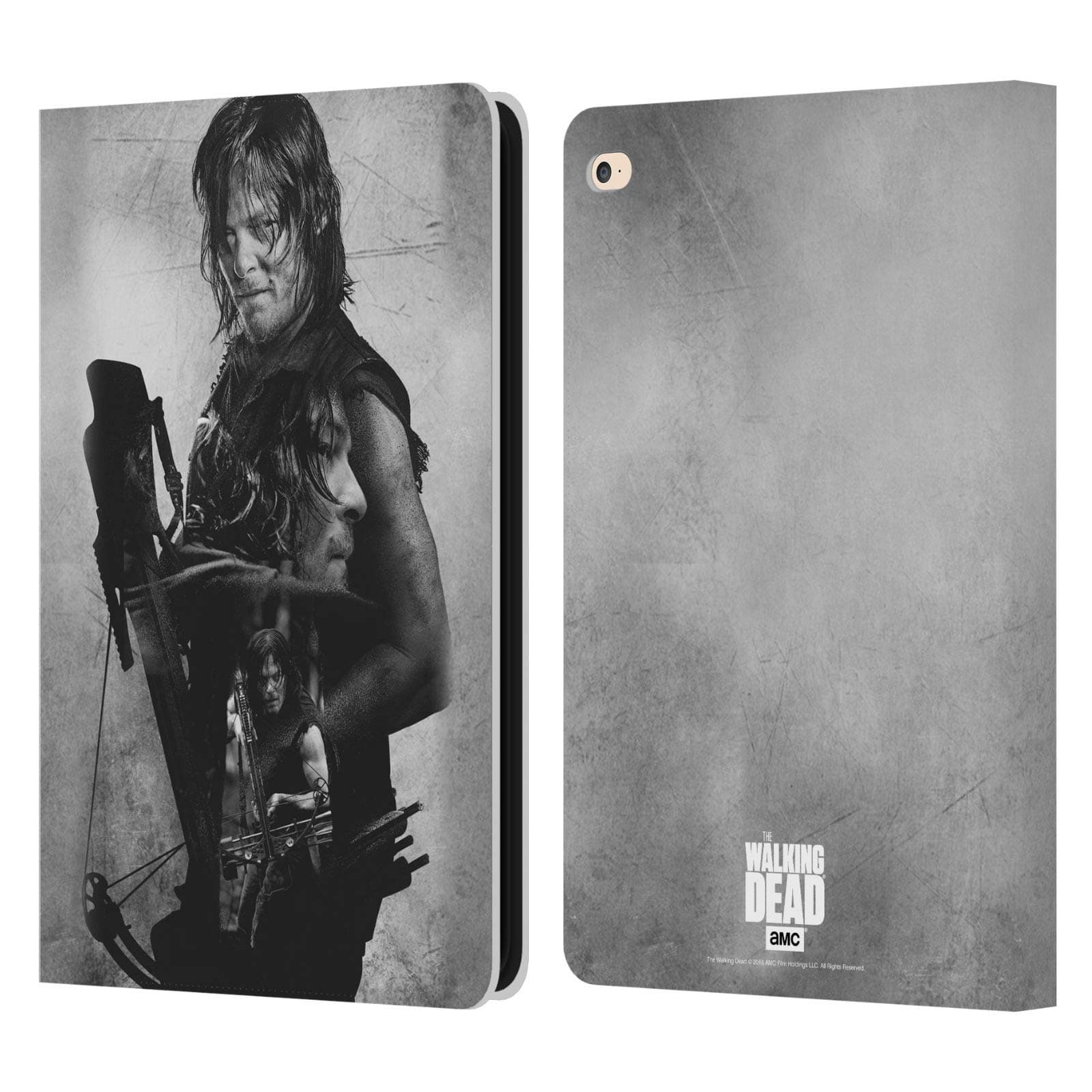 Head Case Designs Officially Licensed AMC The Walking Dead Daryl Double Exposure Leather Book Wallet Case Cover Compatible with Apple iPad Air 2 (2014)