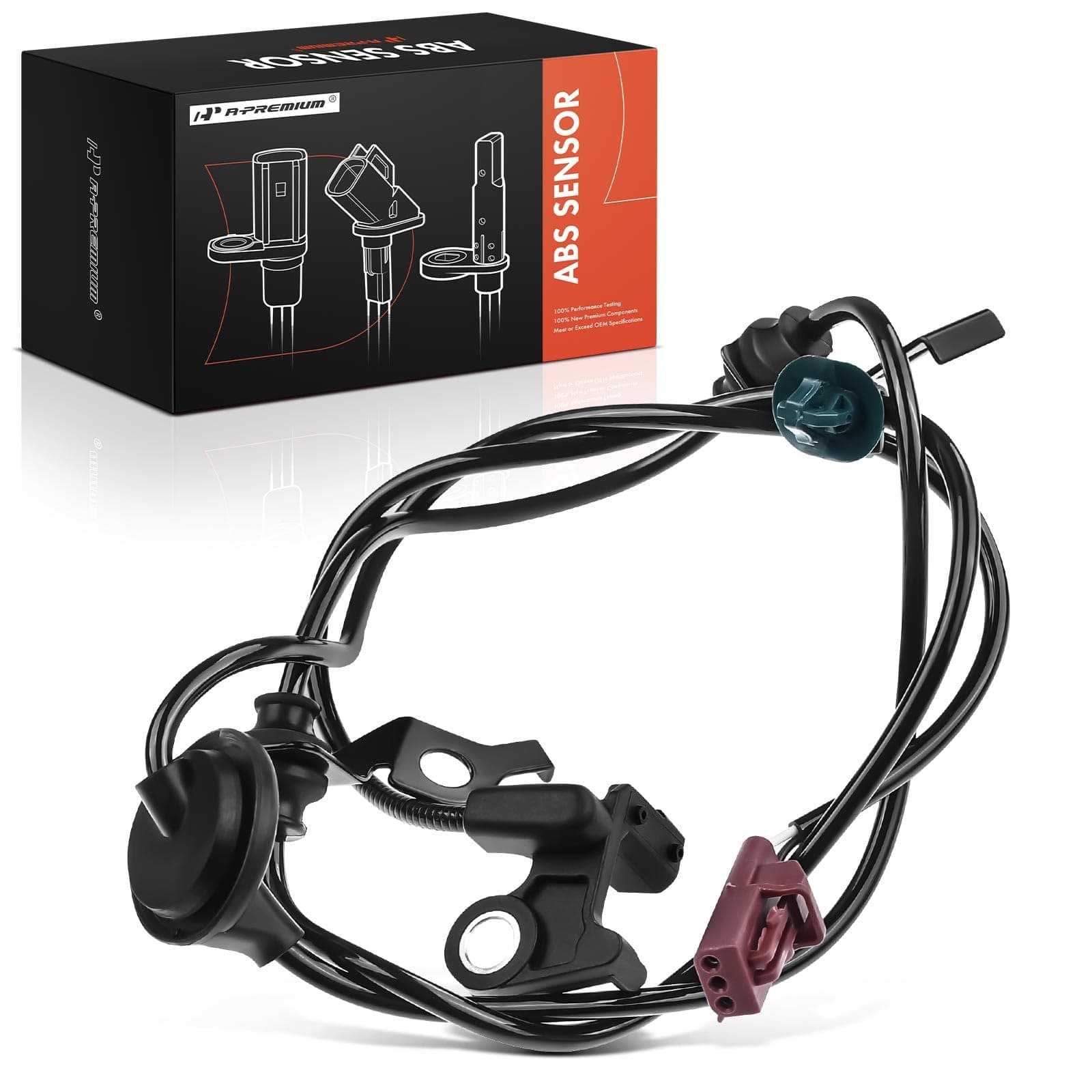 A-Premium ABS Wheel Speed Sensor Compatible with Ford Fusion 2006-2012 Mercury Milan 2006-2011 Lincoln MKZ Zephyr Rear Left Driver Side