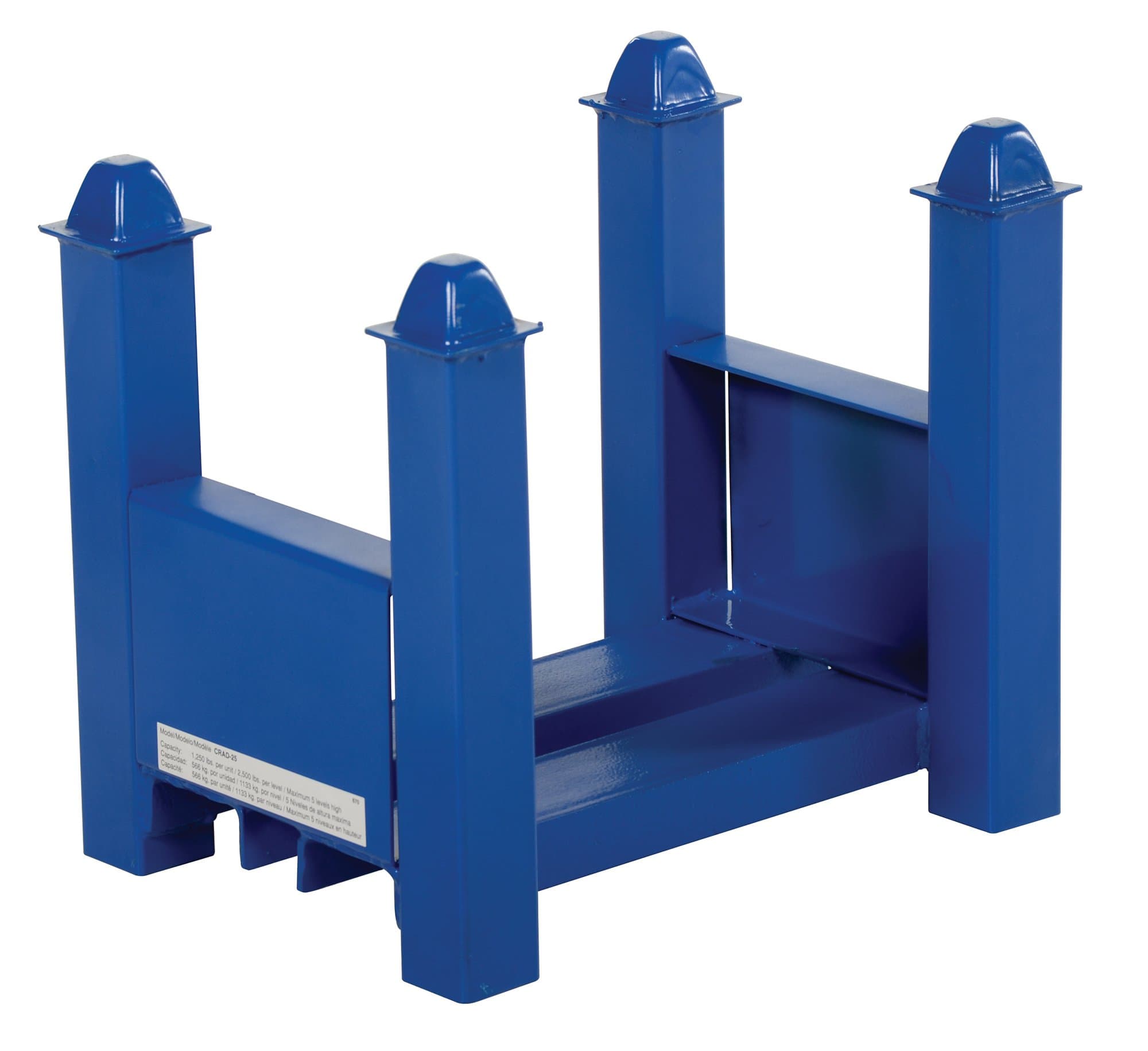 Vestil CRAD-25 Stackable Bar Cradle, Steel, 12" Width, 14 Height, 16" Depth, Uniform Capacity Pair (lbs.) 2,500